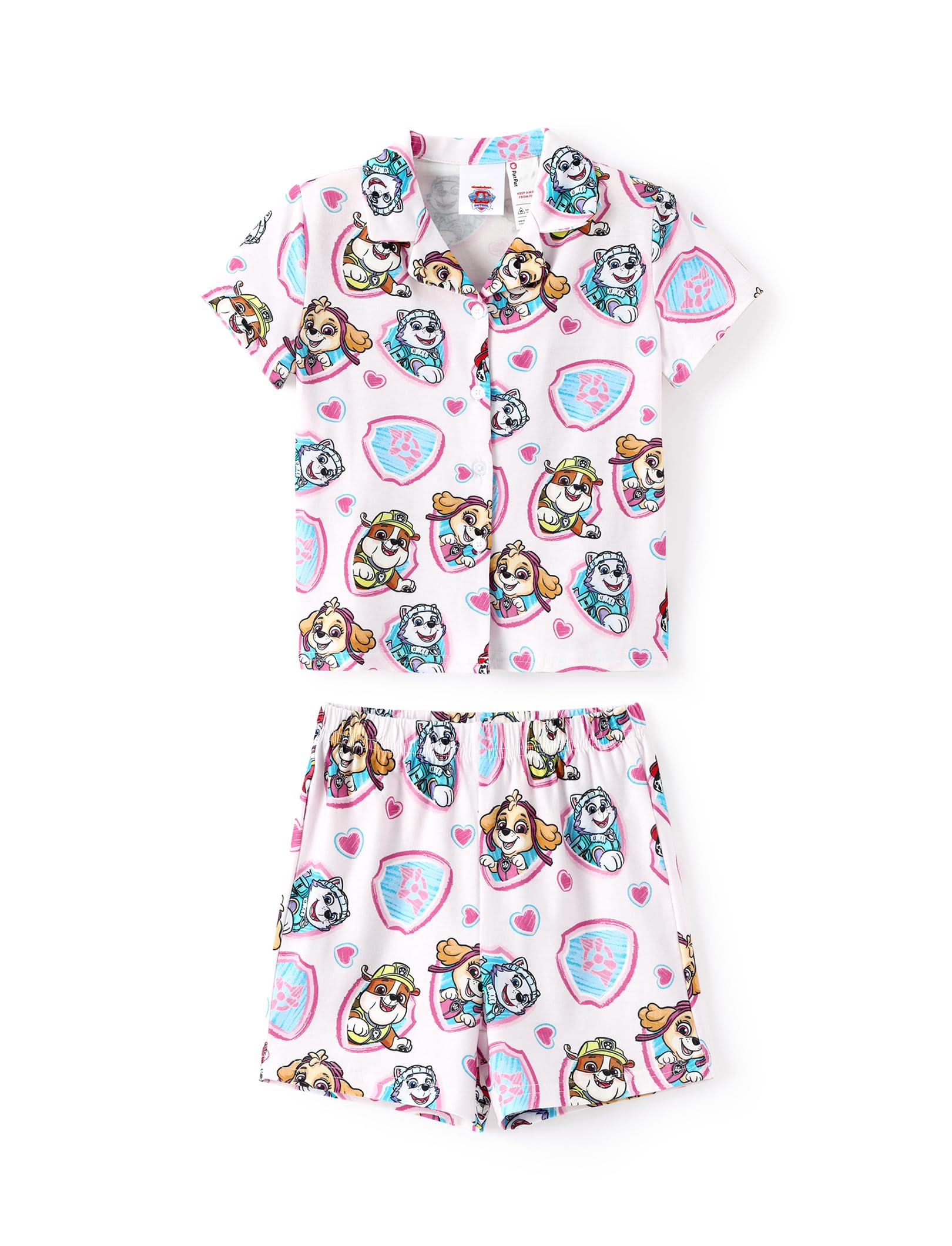 Paw Patrol Garfield SpongeBob Family Matching Classic Short Sleeve Cartoon Graphic Pajama Family Outfit