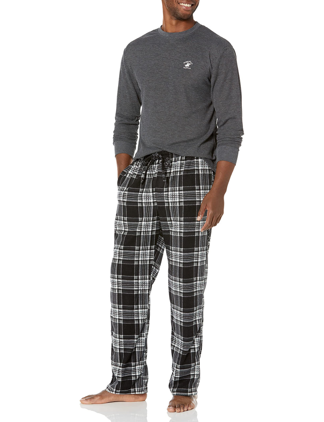 Beverly Hills Polo Club Men's Beverly Hills Polo Polar Fleece Set W/Ls Thermal Top WEBE CLOTHING