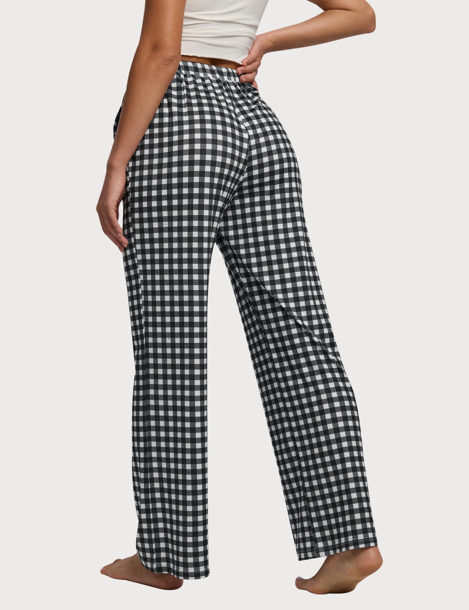 Women Pajama Pants 3-Pack Plaid Sleep Lounge PJ Bottoms with Pockets