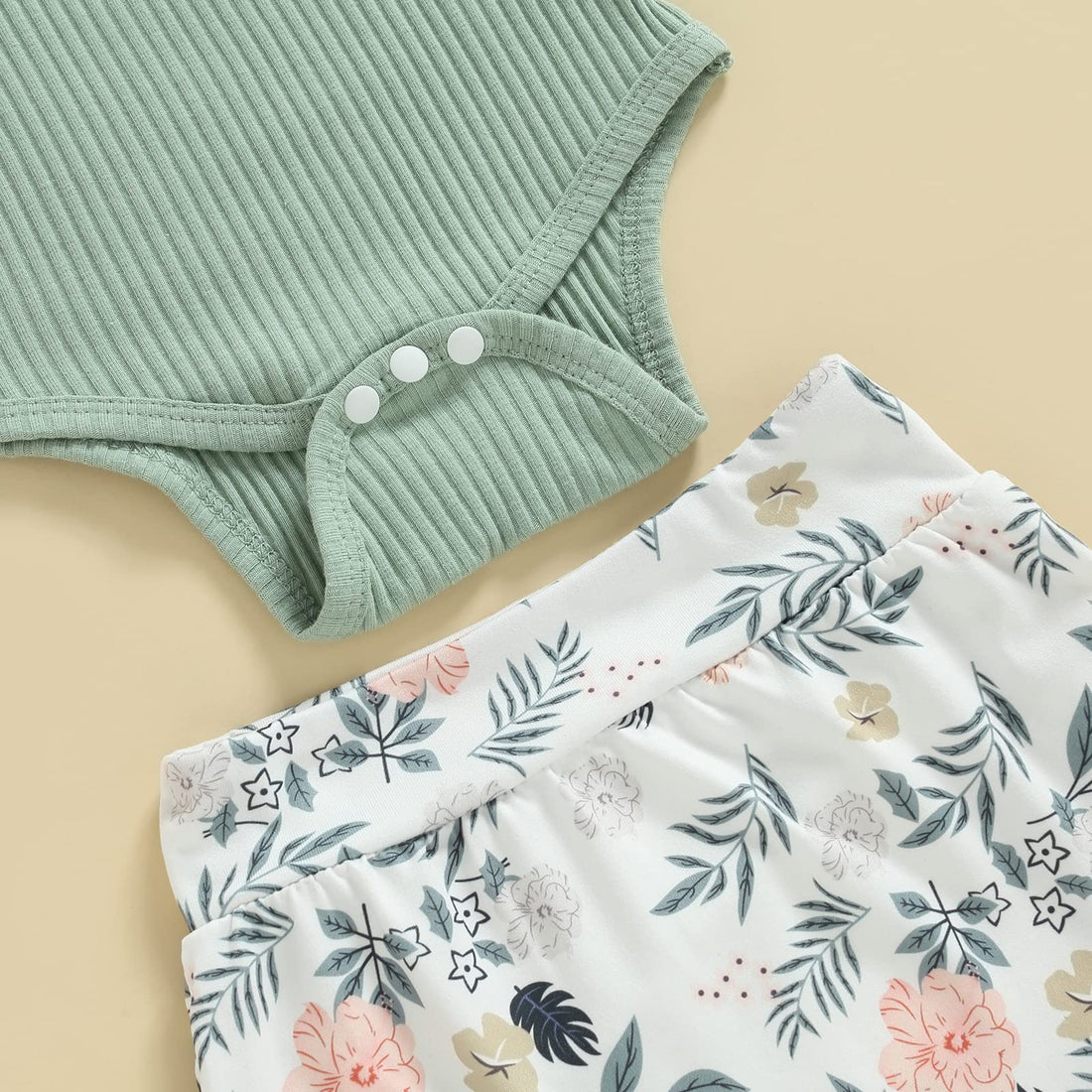 Newborn Baby Girl Summer Clothes Boho Infant Sleeveless Romper Bodysuit Shorts Headband 3Pcs Outfits WEBE CLOTHING