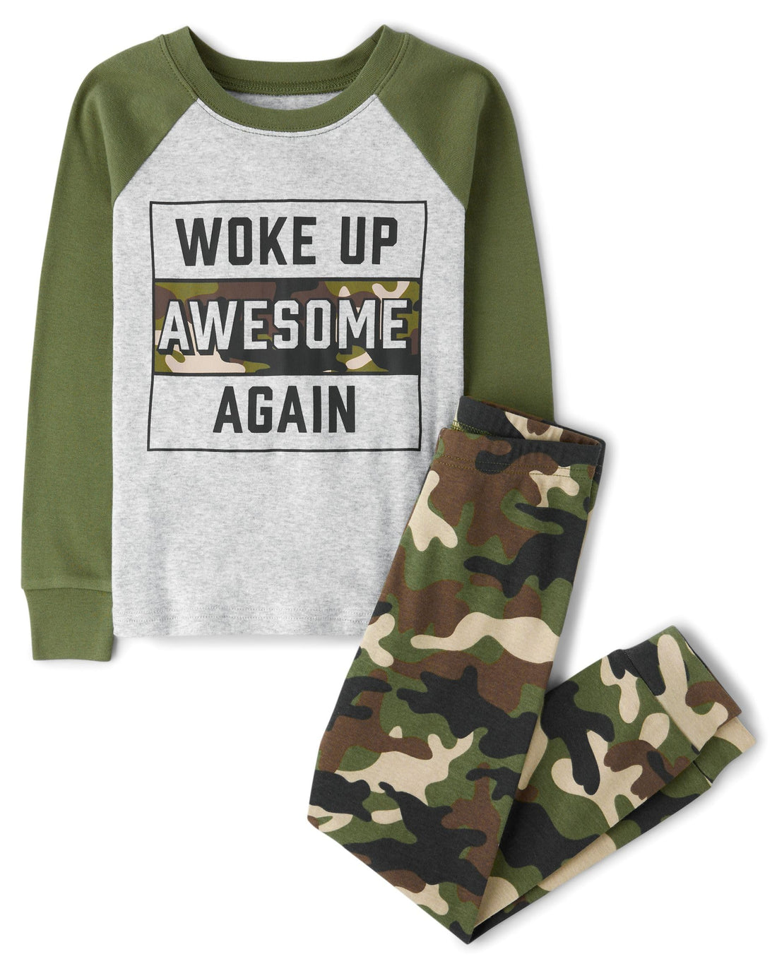 The Children's Place boys 100% Cotton Long Sleeve Top and Pants,2 Piece Pajama Set
