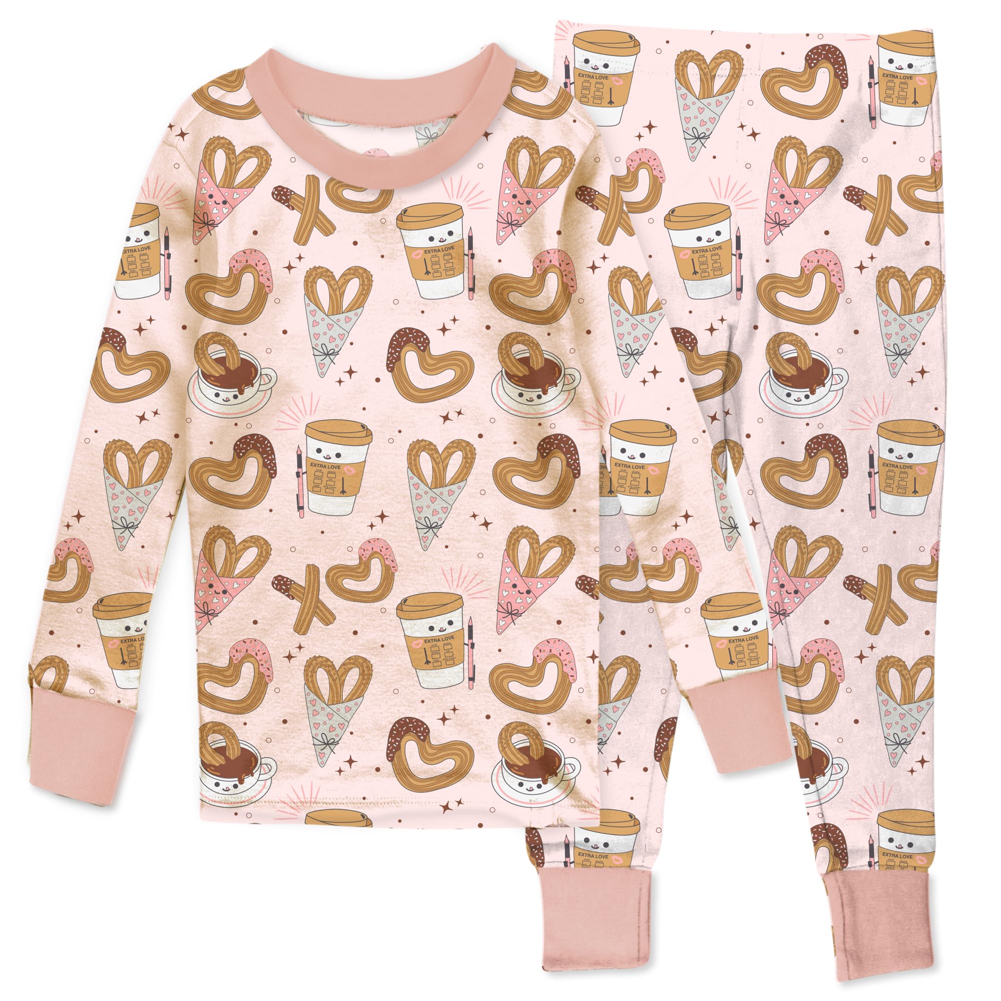 Butterblu Zen Snug-fit 2-Piece Pajamas 100% Organic Cotton Long Sleeve for Boys & Girls