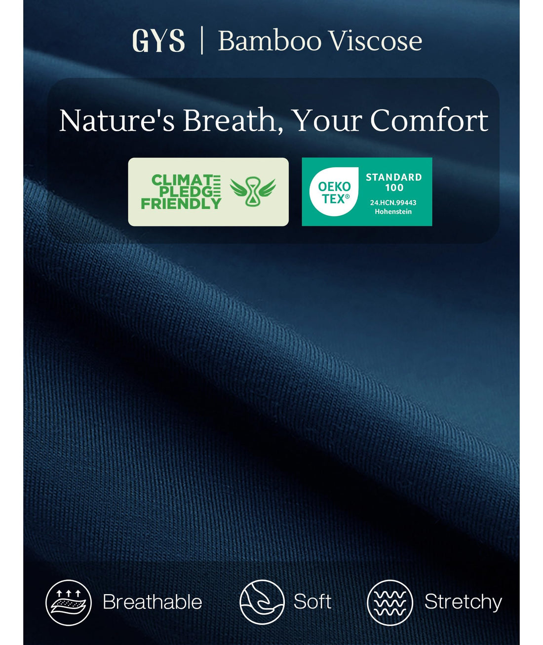 GYS Bamboo Viscose Women's Nightgowns V Neck Sleeveless Tank Pajama Dress for Women WEBE CLOTHING