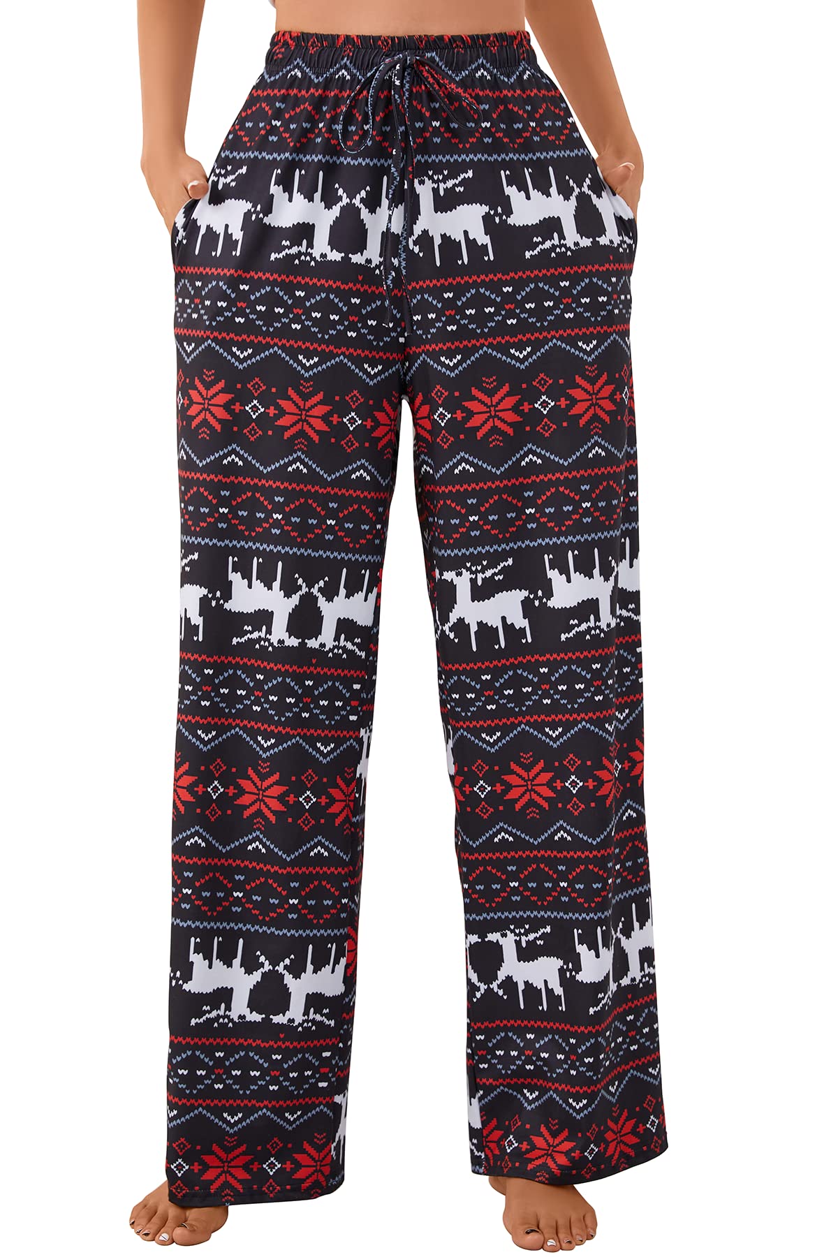 X-Image Women Comfy Casual Pajama Pants with Pockets & Drawstring