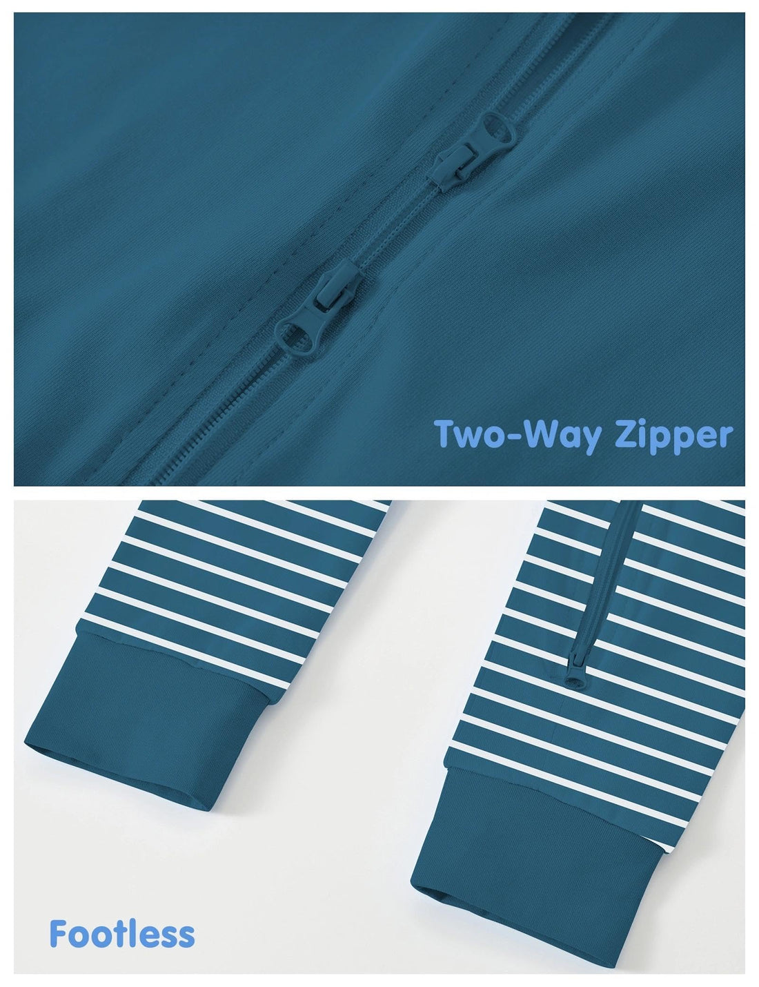 Jimonda Baby Romper 2 Pack Short Sleeve Pajamas Footless Sleepers Baby Boys Girls 2 Way Zipper Pjs Sleep and Play Clothes