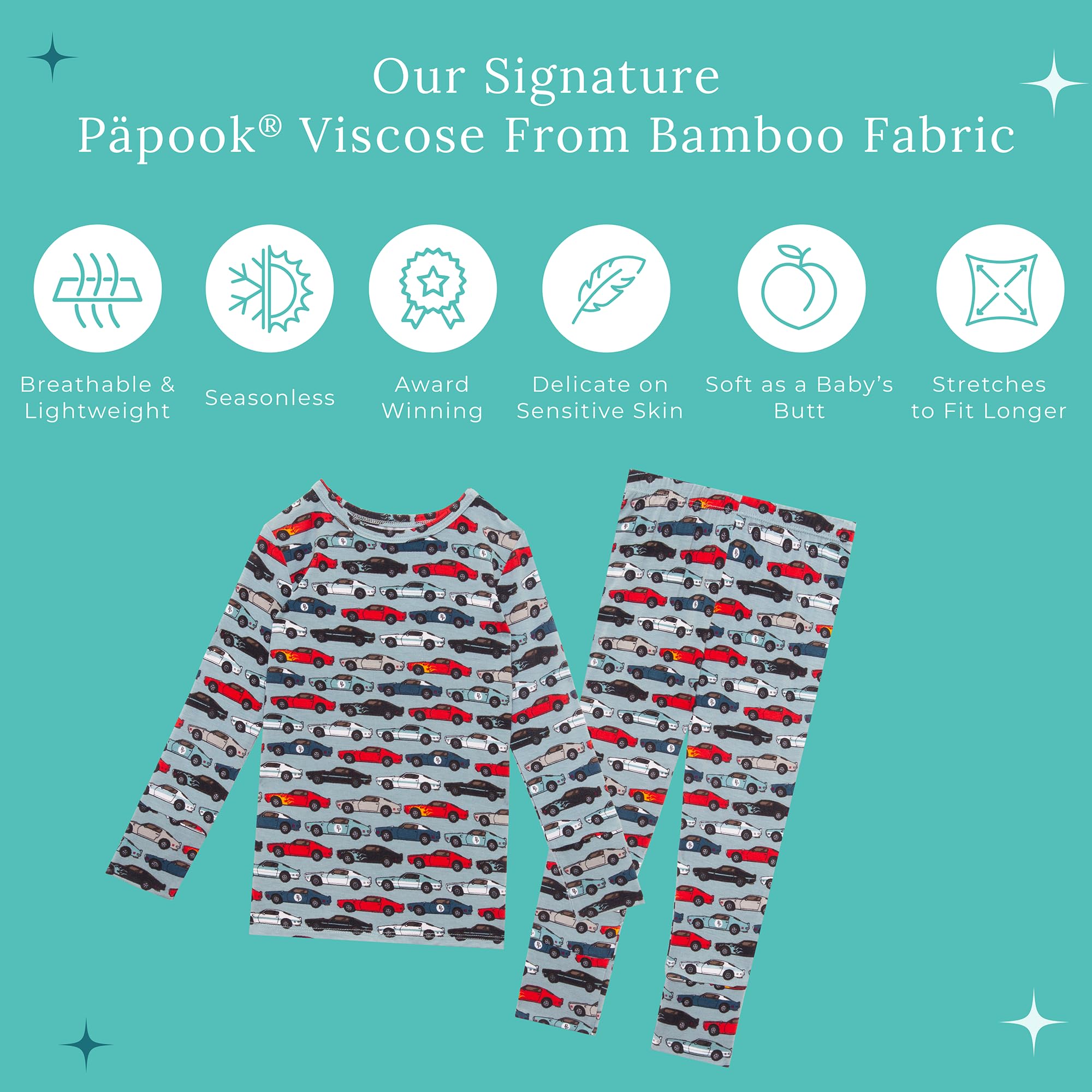 Posh Peanut Boys Pajamas - PJs for Kids Made of Soft Viscose from Bamboo, Long Sleeve Toddler PJs & Matching Boys Pajama Sets WEBE CLOTHING