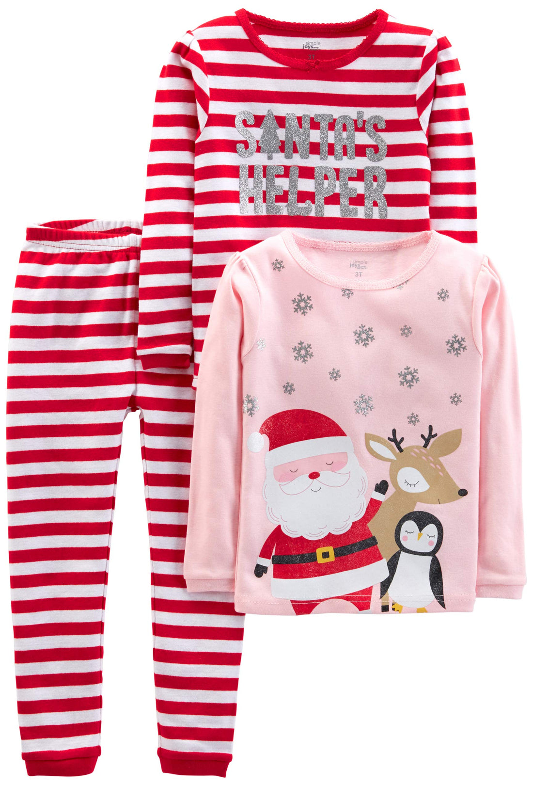 Simple Joys by Carter's Baby 3-Piece Snug-fit Cotton Holiday Pajama Set