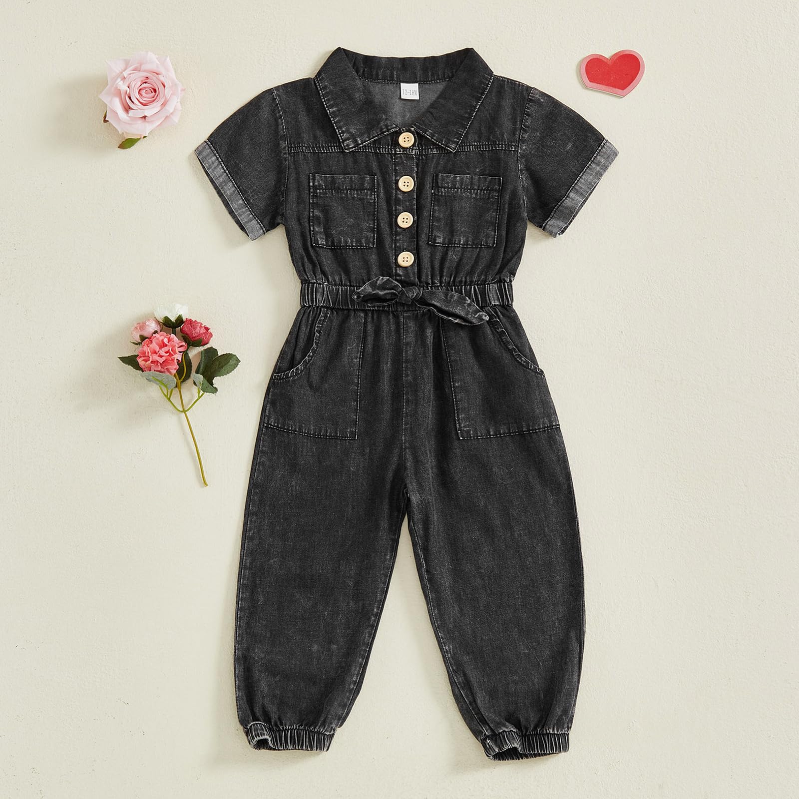 Summer Toddler Girl Jumpsuit Shorts Little Girl Overalls Clothes Baby Jean Romper Jumpsuit One Piece Outfit WEBE CLOTHING