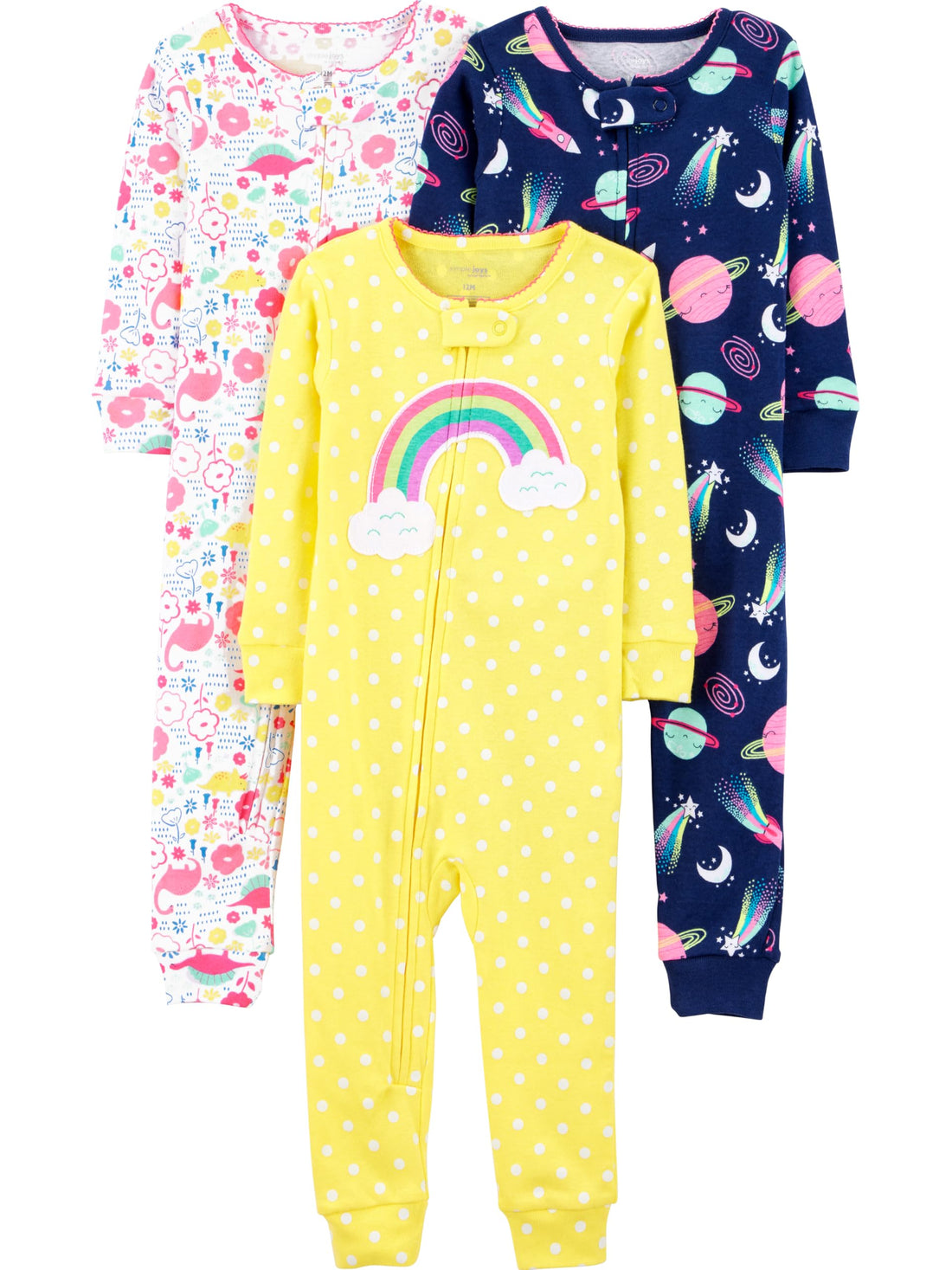Simple Joys by Carter's Babys' 3 pack Snug Fit Footless Cotton Pajamas