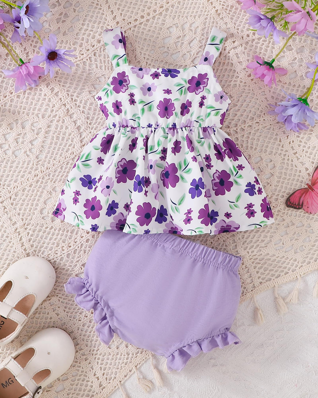 Newborn Baby Girl Clothes Summer Outfits Infant Ruffle Sleeveless Cute Bow Tank Tops 3 6 12 18 Months WEBE CLOTHING