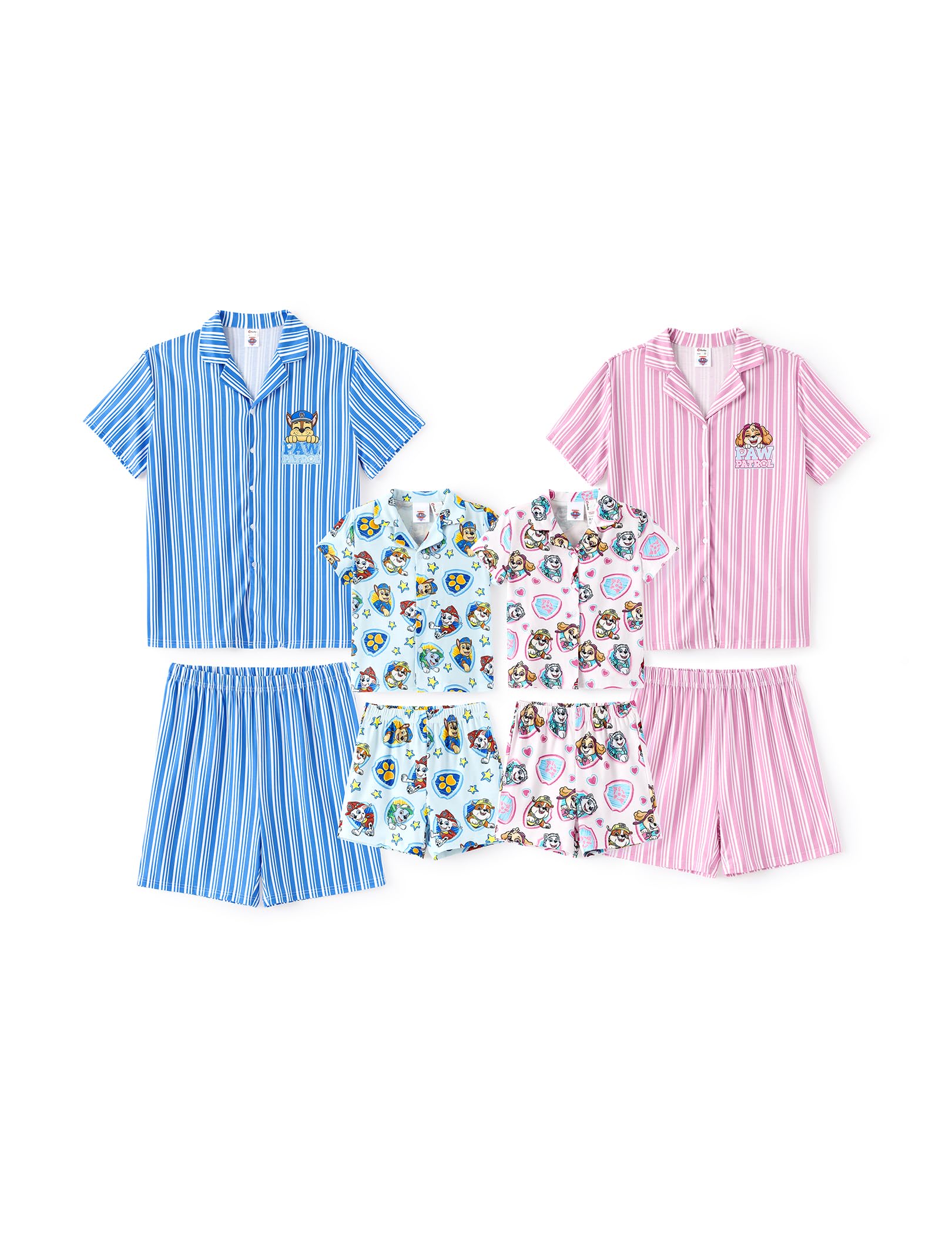 Paw Patrol Garfield SpongeBob Family Matching Classic Short Sleeve Cartoon Graphic Pajama Family Outfit