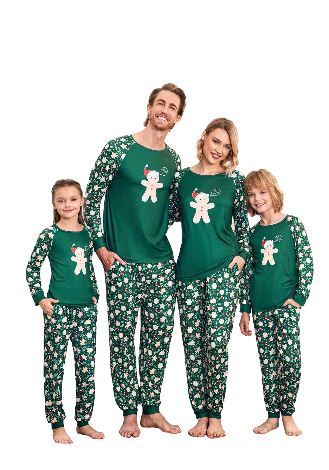 Ekouaer Christmas Pajamas for Family Long Sleeve Pjs Matching Sets with Plaid Pants Soft Sleepwear Loungewear