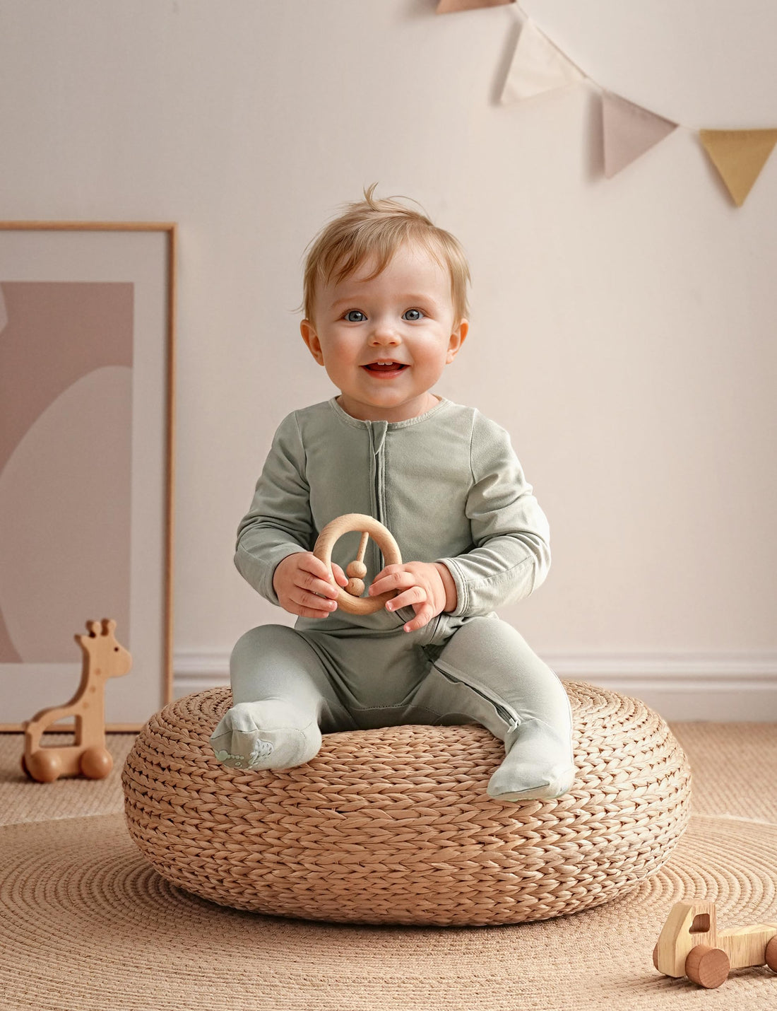 Yoofoss Rayon Made From Bamboo Baby Pajamas 3pcs Newborn Sleepers For Boy Girl Clothes, 0-3 3-6 6-9 Months Footed Pjs