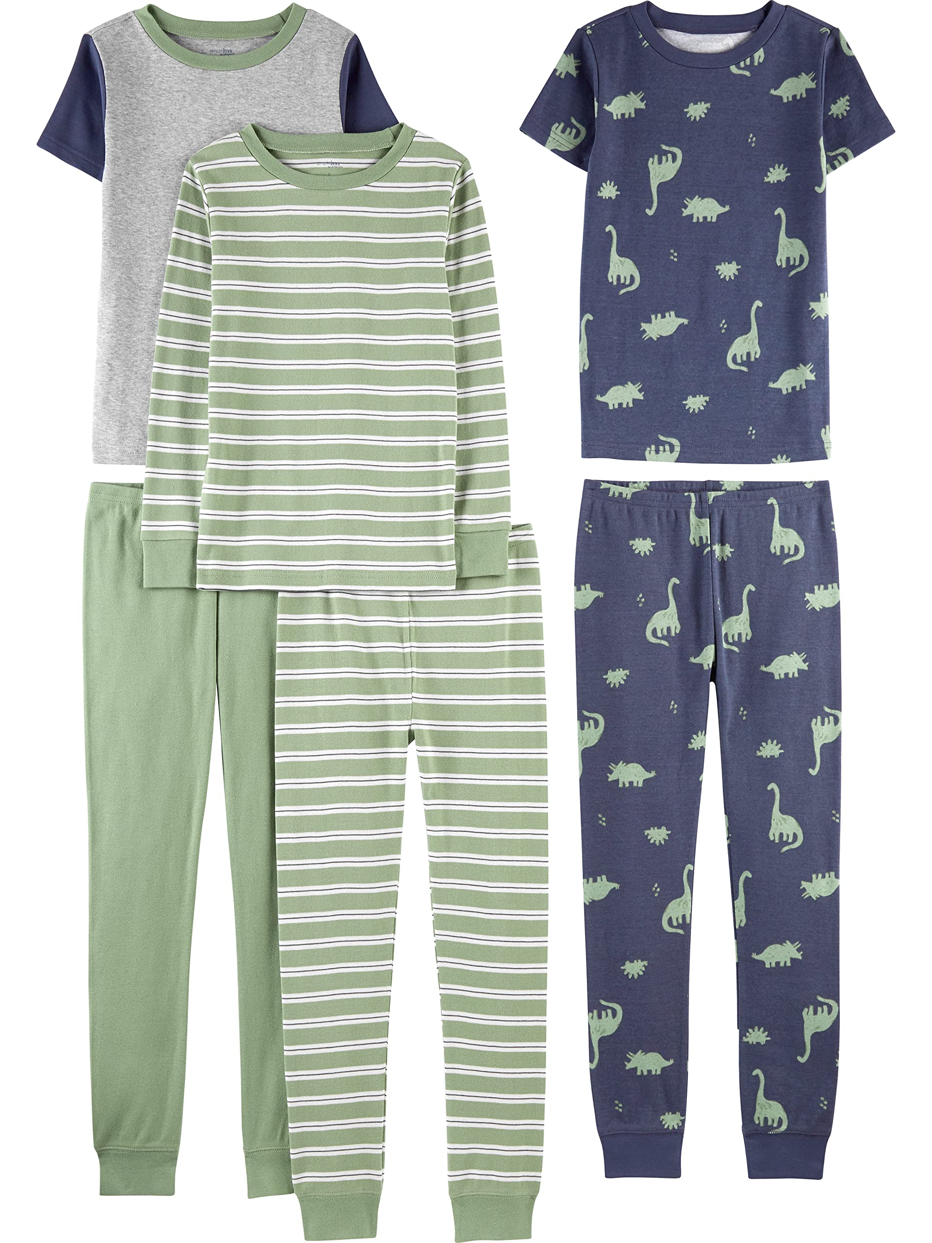 Simple Joys by Carter's Girls 6-piece Snug Fit Cotton Pajama Set