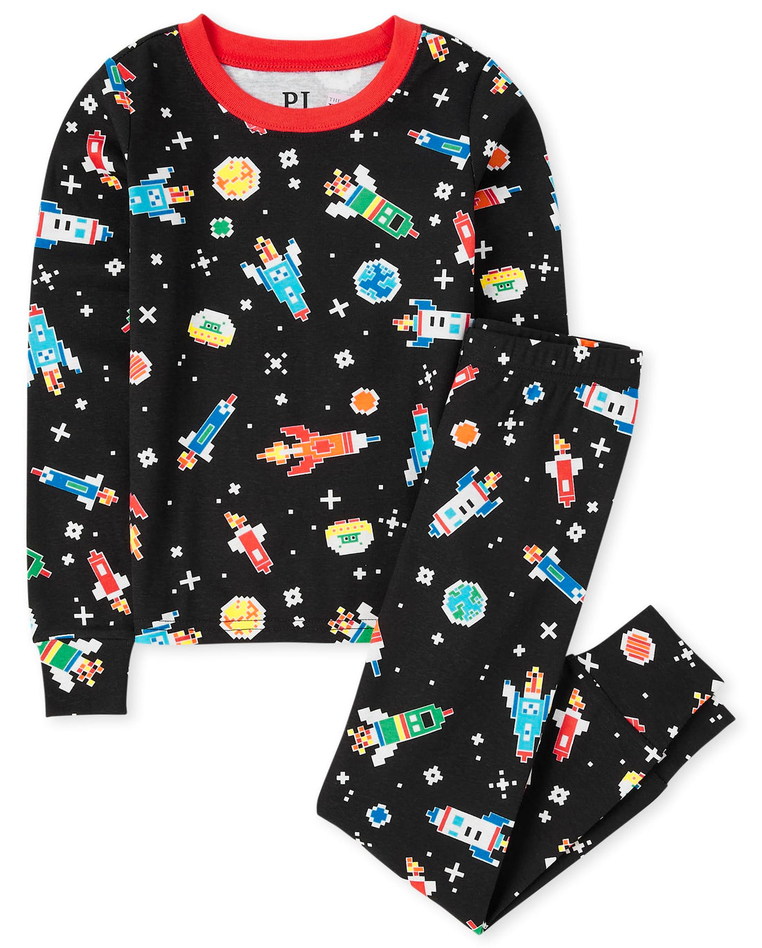 The Children's Place boys 100% Cotton Long Sleeve Top and Pants,2 Piece Pajama Set