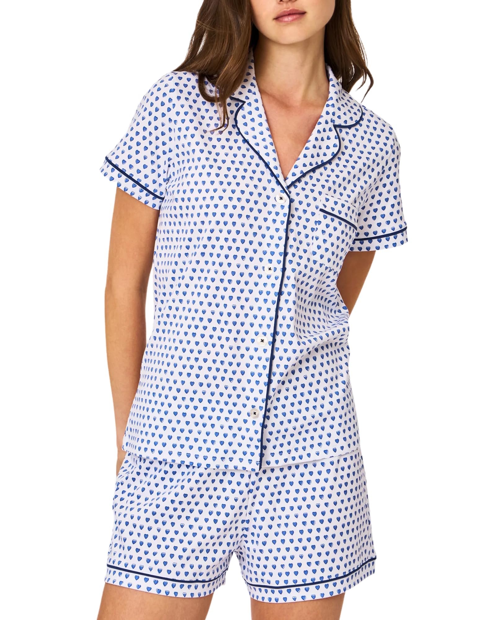 Women Y2k Pajamas Set Cute Preppy 2PCS Button Down Holiday Monkey Shorts Summer Outfit Beach Vacation Loungewear PJs WEBE CLOTHING