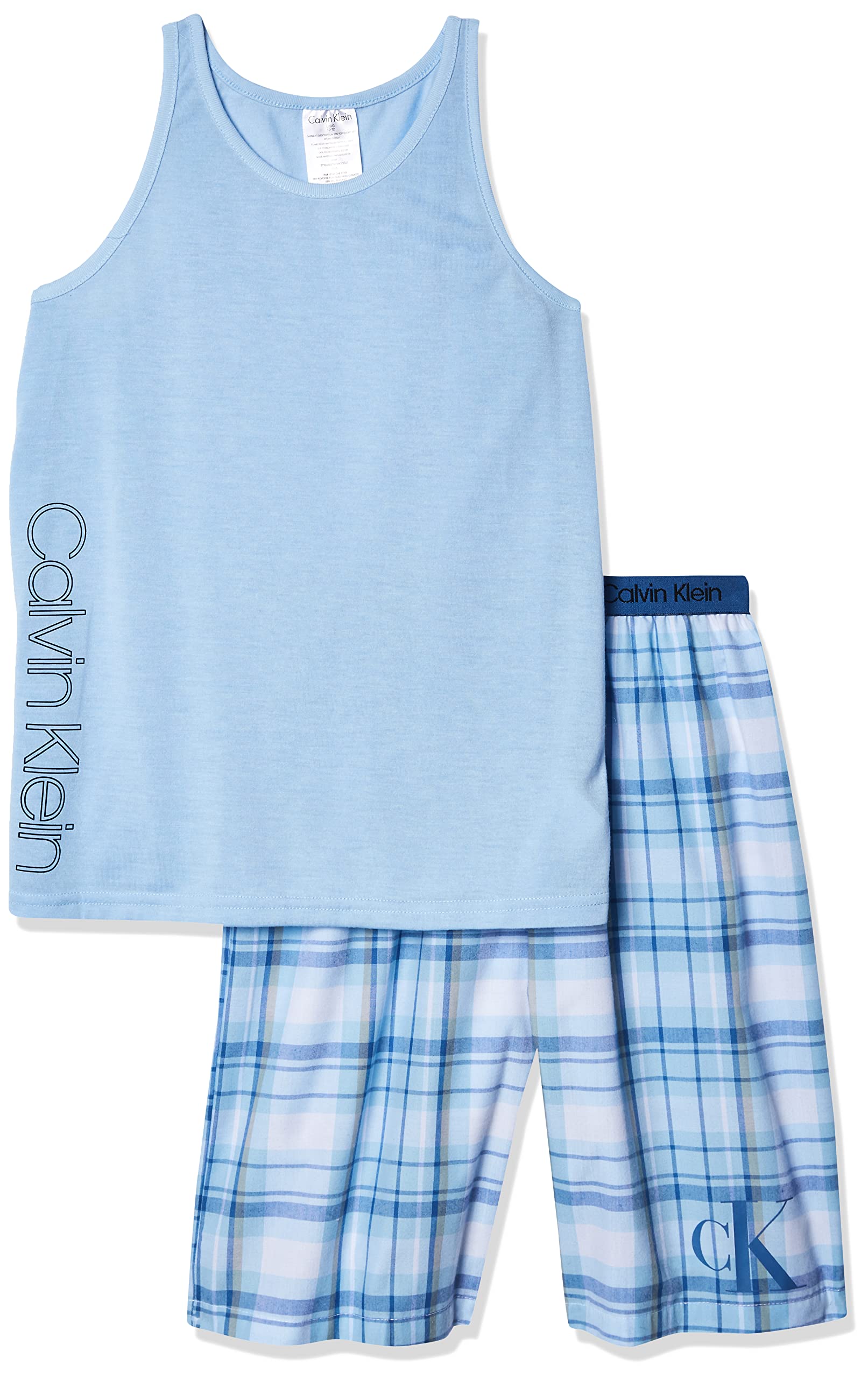 Calvin Klein Boys' Two Piece Sleepwear Top and Bottom Pajama Set
