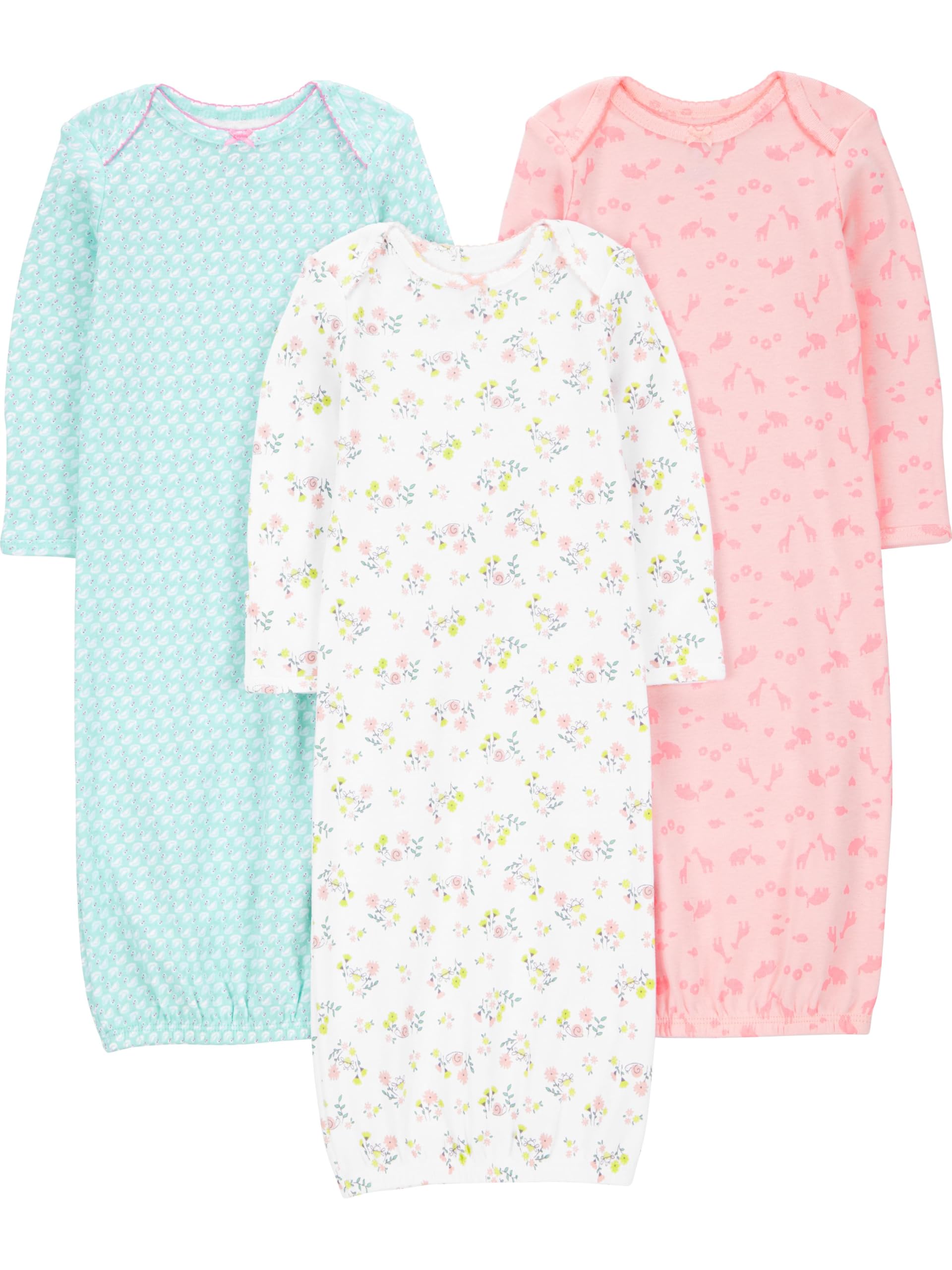 Simple Joys by Carter's Baby Girls' 3-pack Cotton Sleeper Gown