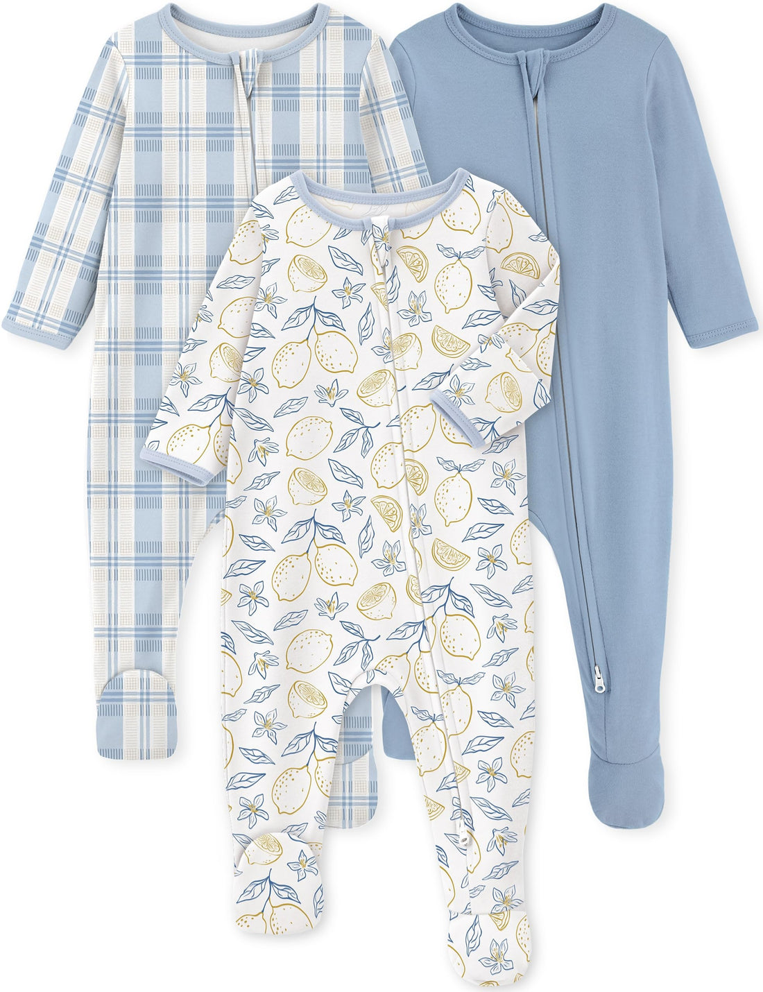 Yoofoss Baby Pajamas 100% Organic Cotton Baby Sleepers for Newborn 0-3 3-6 6-9 Months Boys Girl Clothes 3pcs Footed PJs