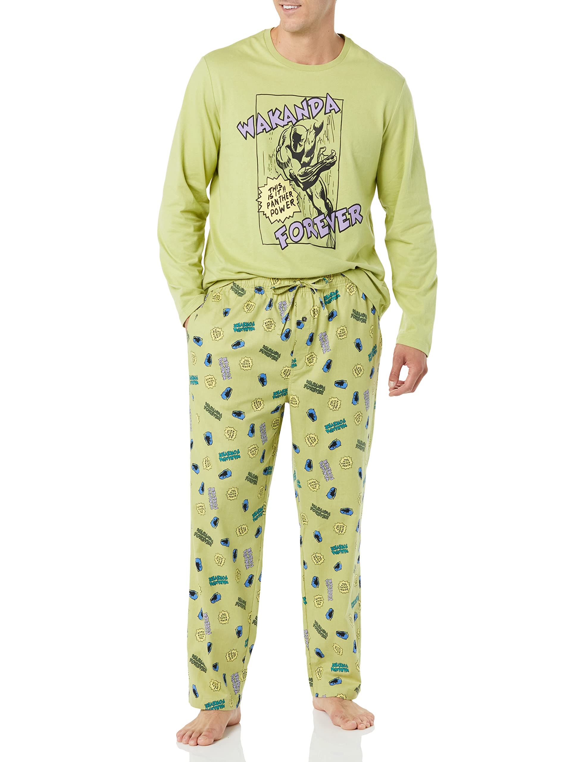 Amazon Essentials Disney | Marvel | Star Wars Men's Flannel Pajama Sleep Sets WEBE CLOTHING