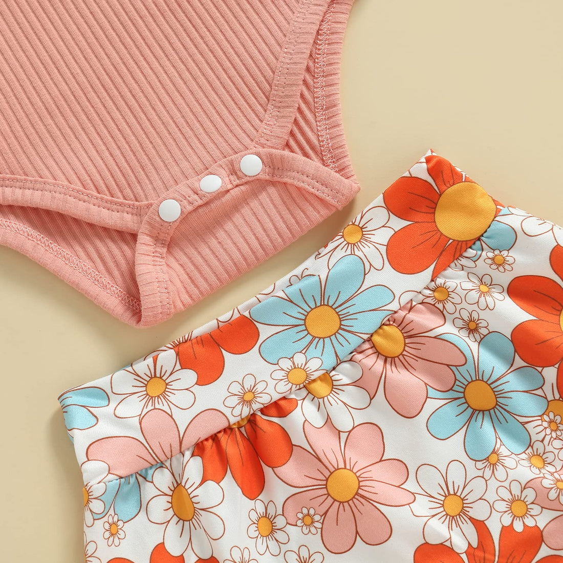 Newborn Baby Girl Summer Clothes Boho Infant Sleeveless Romper Bodysuit Shorts Headband 3Pcs Outfits WEBE CLOTHING