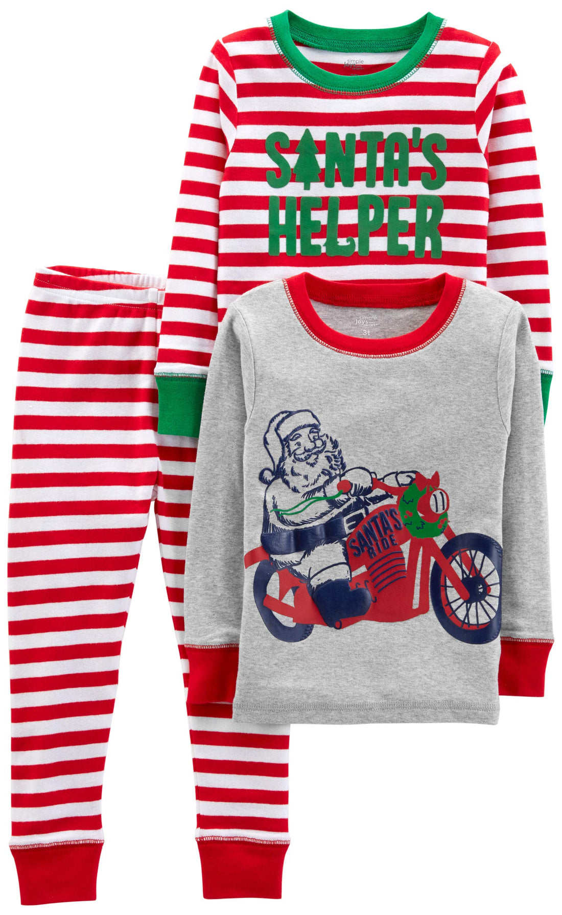 Simple Joys by Carter's Baby 3-Piece Snug-fit Cotton Holiday Pajama Set
