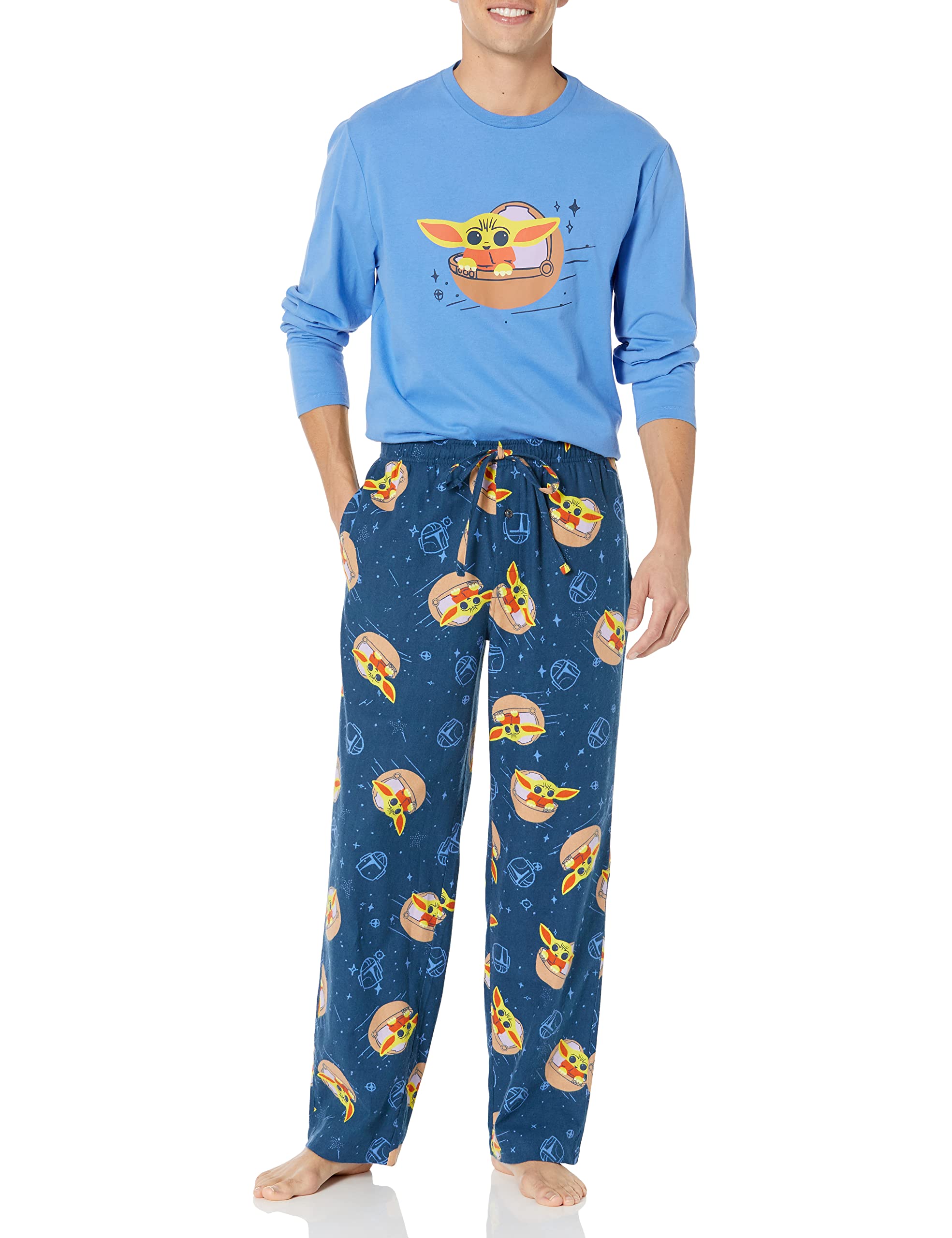 Amazon Essentials Disney | Marvel | Star Wars Men's Flannel Pajama Sleep Sets WEBE CLOTHING