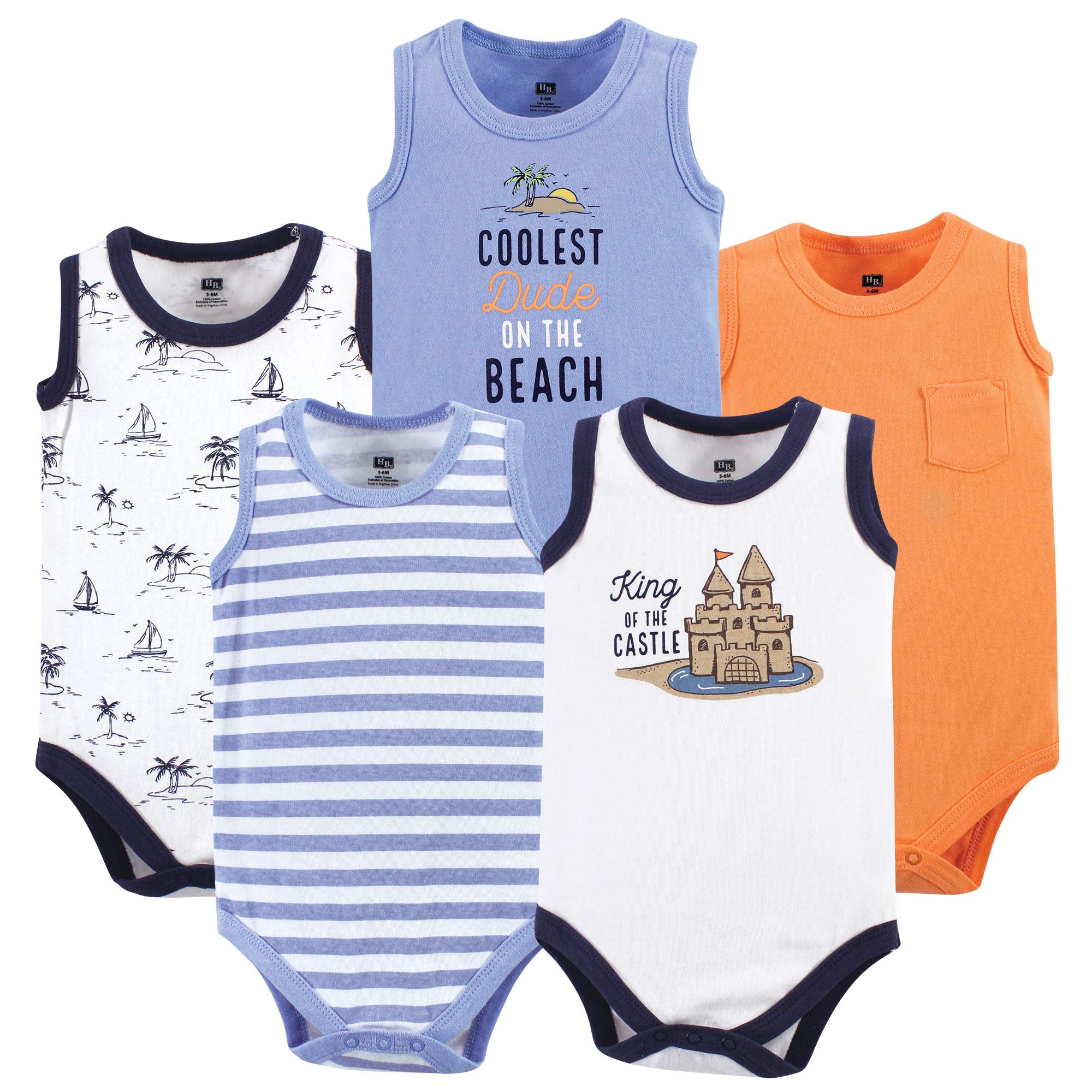 Hudson Baby Unisex Baby Cotton Sleeveless Bodysuits WEBE CLOTHING