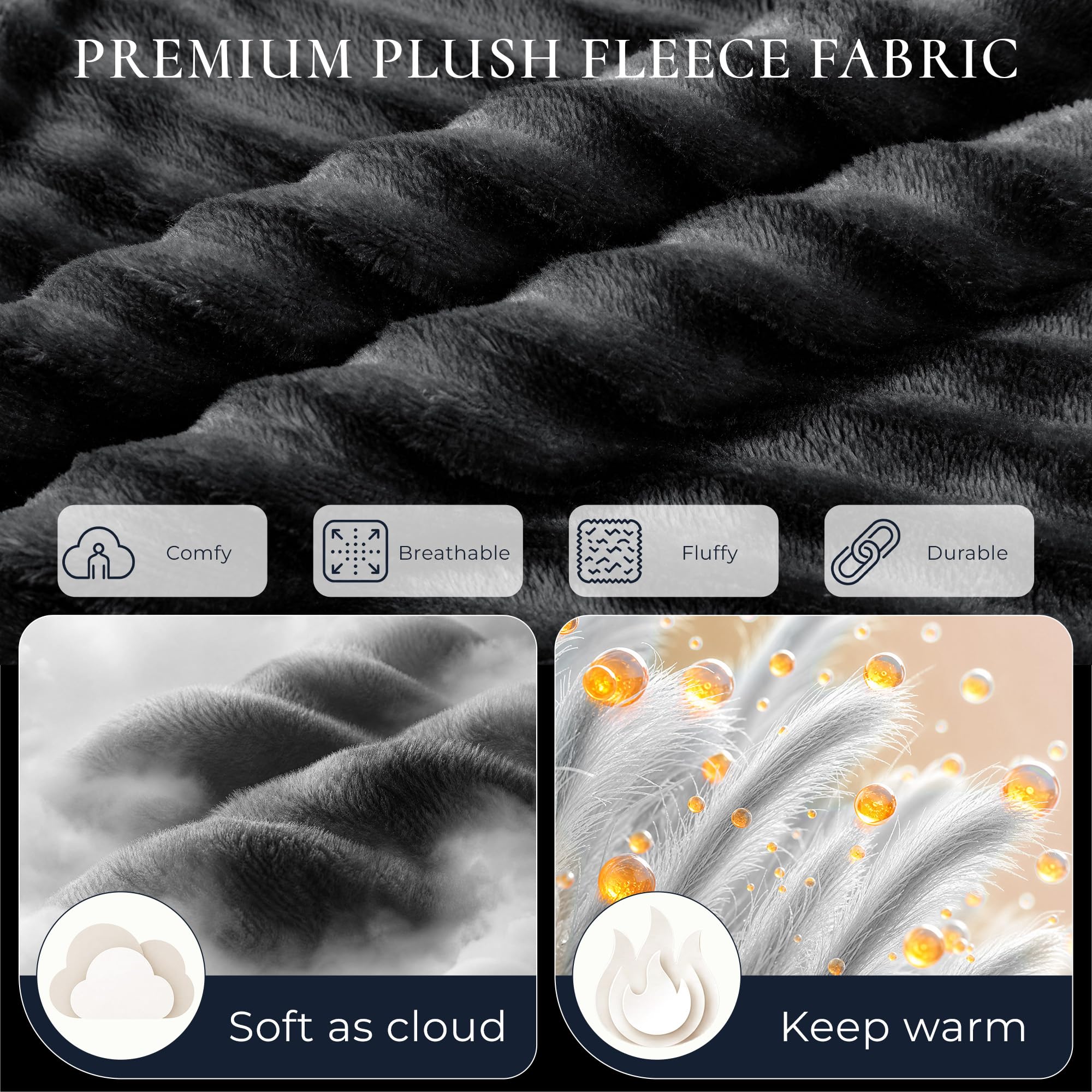 U2SKIIN Mens Fuzzy Plush Pajama Pants, Soft Fleece Fluffy Pj Bottoms Warm Cozy Sleep Lounge Pant for Men with Pockets