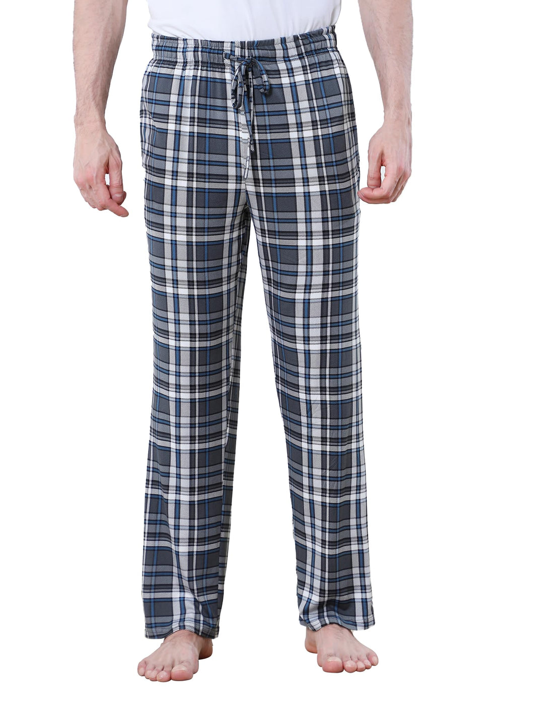 DITOK Men's Lightweight Pajama Pants Soft Lounge Sleep Joggers Adjustable Drawstring & Pockets All-Season Sleepwear