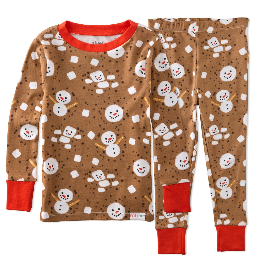 Butterblu Zen Snug-fit 2-Piece Pajamas 100% Organic Cotton Long Sleeve for Boys & Girls