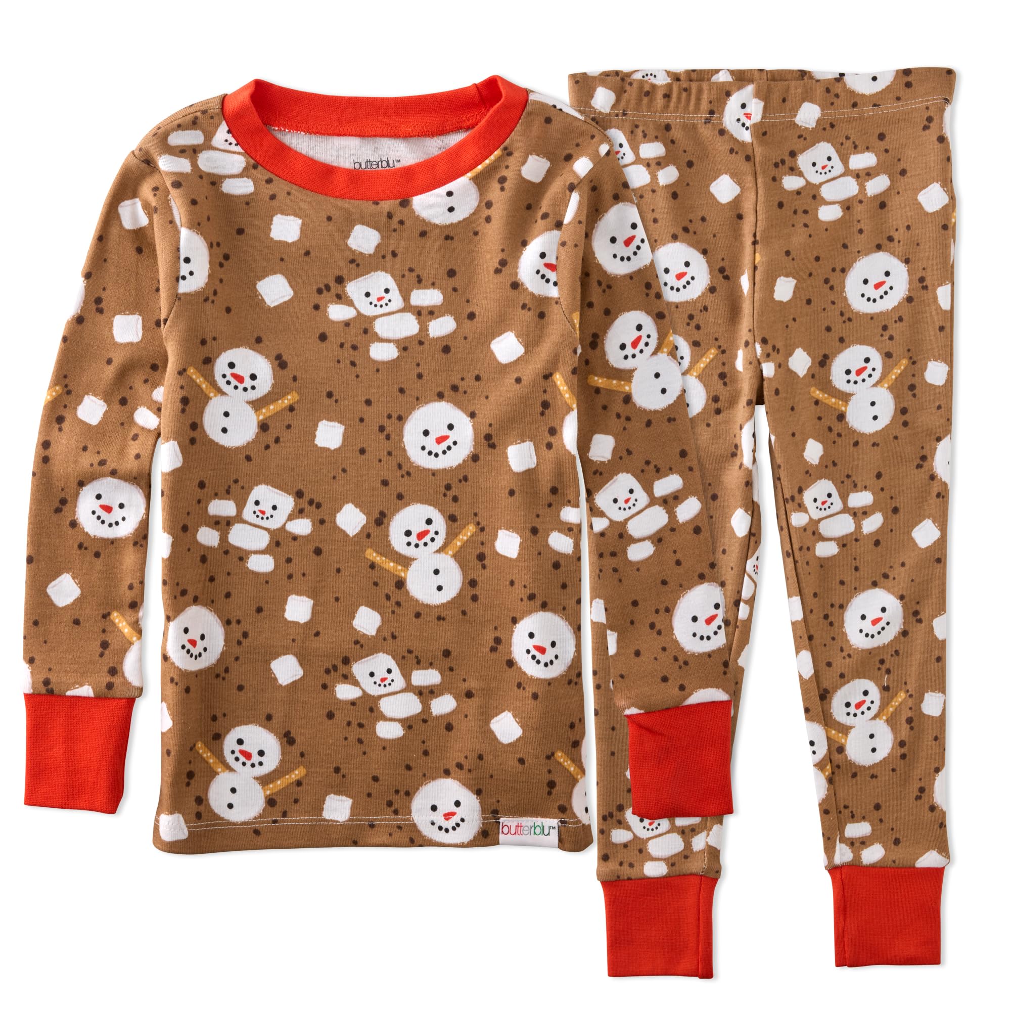 Butterblu Zen Snug-fit 2-Piece Pajamas 100% Organic Cotton Long Sleeve for Boys & Girls