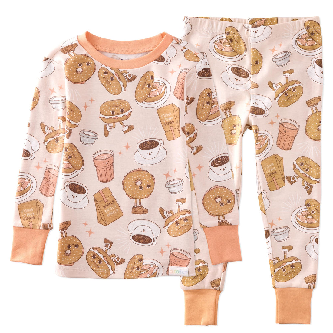 Butterblu Zen Snug-fit 2-Piece Pajamas 100% Organic Cotton Long Sleeve for Boys & Girls