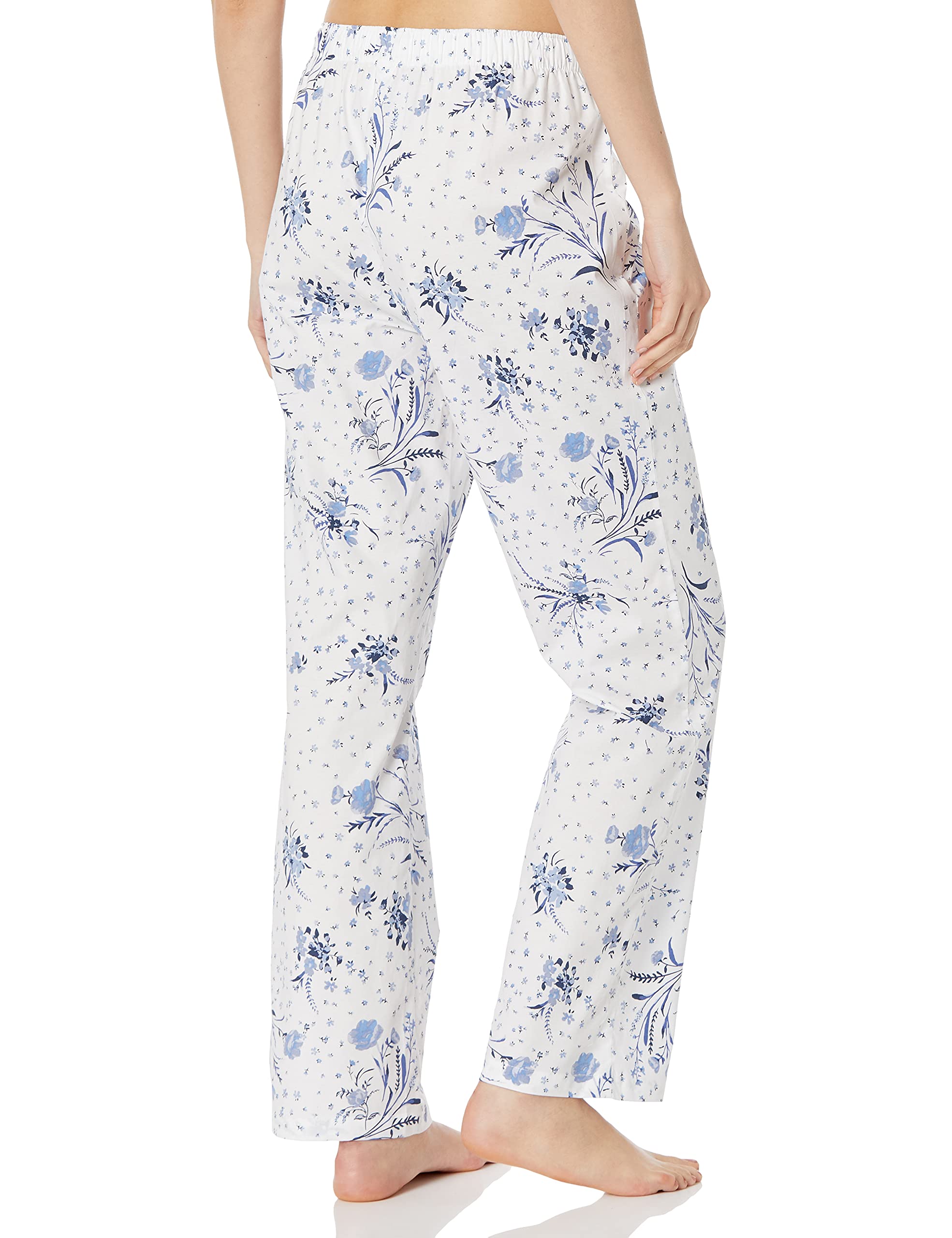Amazon Essentials Women's Cotton Pajama Pants, Breathable Poplin Sleep Pant with Drawstring Elastic Waist