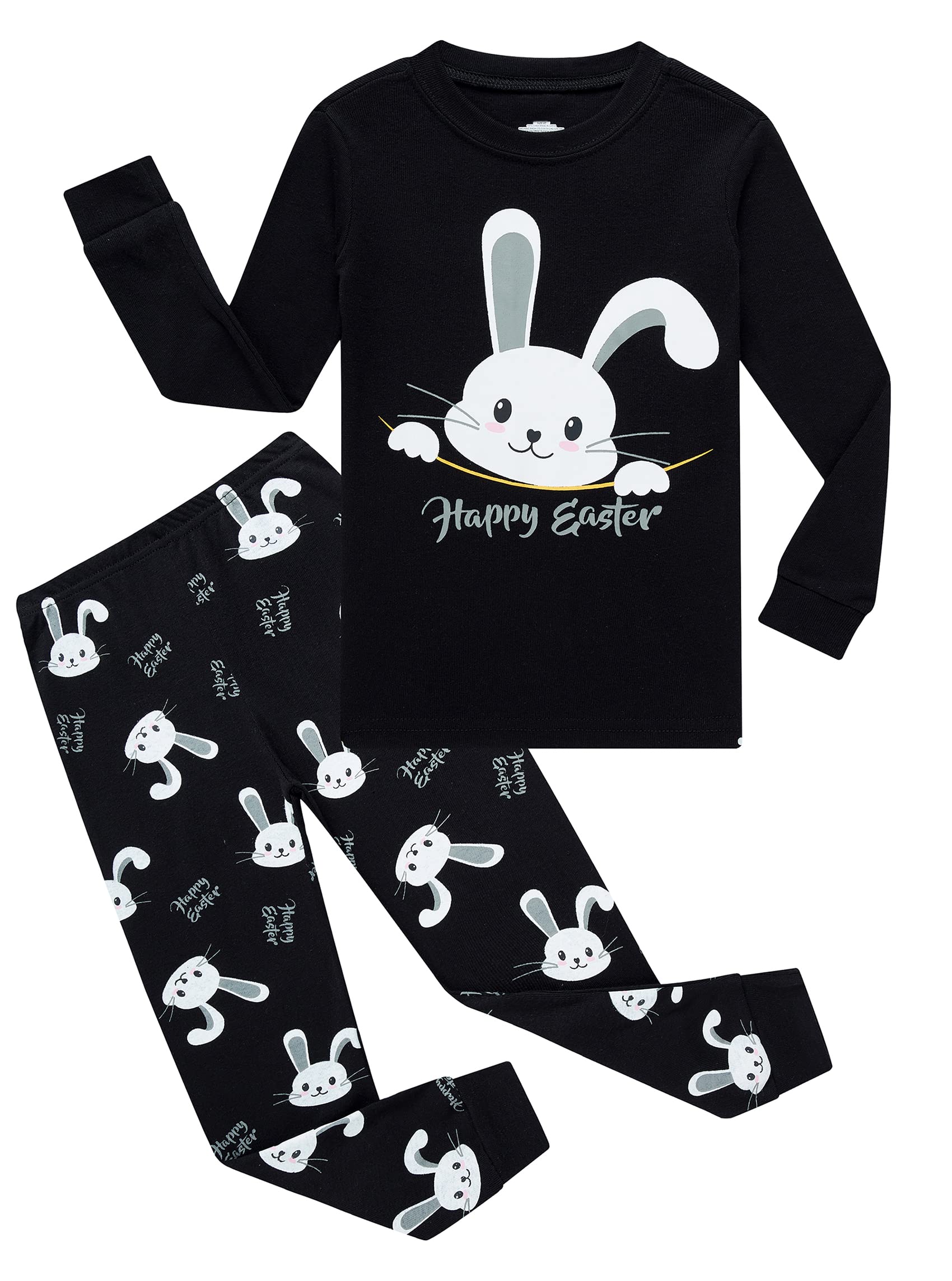 Family Feeling Kids & Toddler Boys Pajamas 2 Piece Pjs Set 100% Cotton Sleepwear