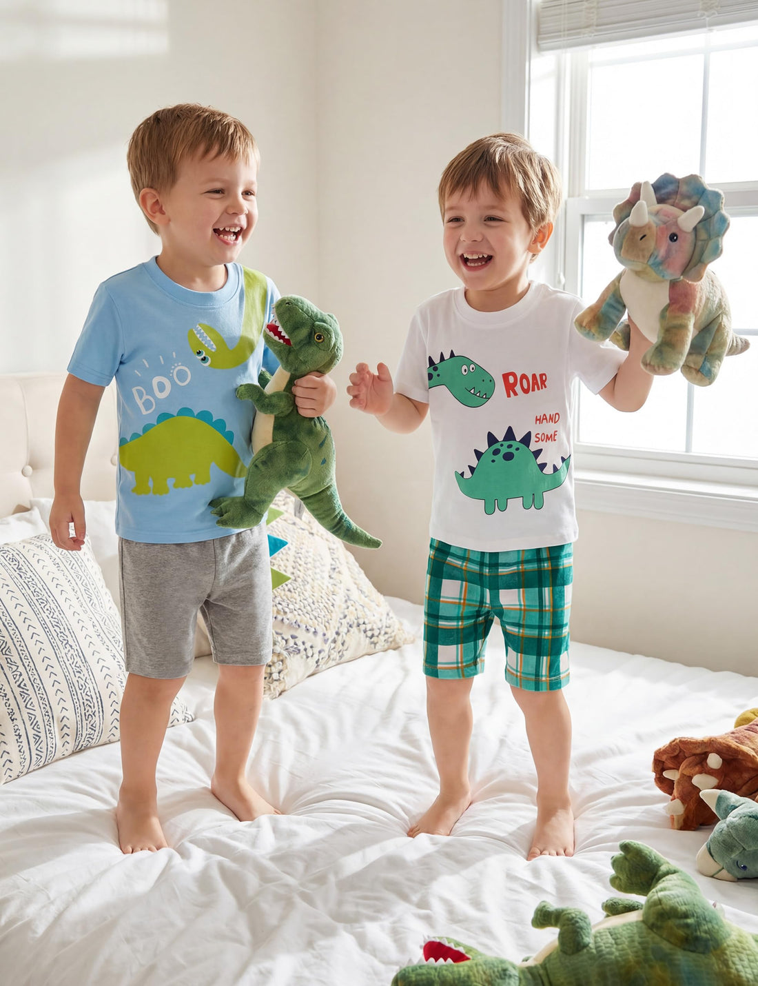 Yoofoss Toddler Pajamas Organic Cotton Baby Girl Boy Pajamas Summer Short Sleeve Kids Clothes Snug Fit Pjs Set 2 Piece