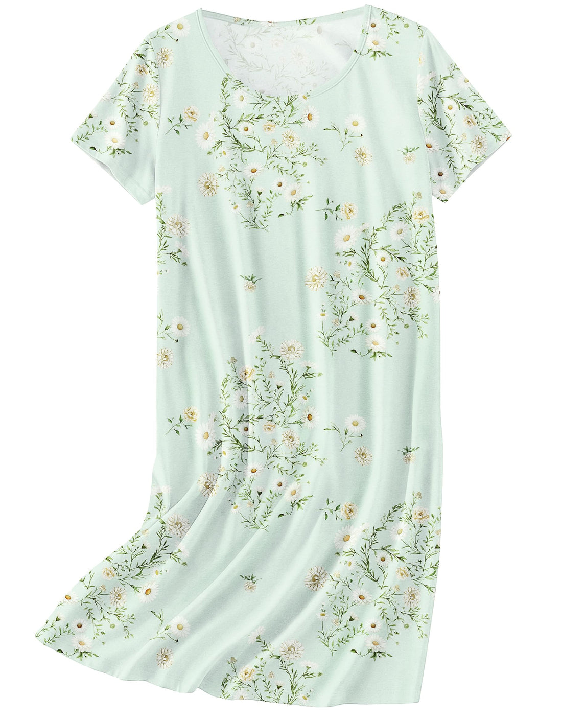 Ekouaer Nightgowns for Women Cotton Sleepshirts Short Sleeve Nightshirt Tshirt Night Gown Casual Sleepdress Comfy Nightdress