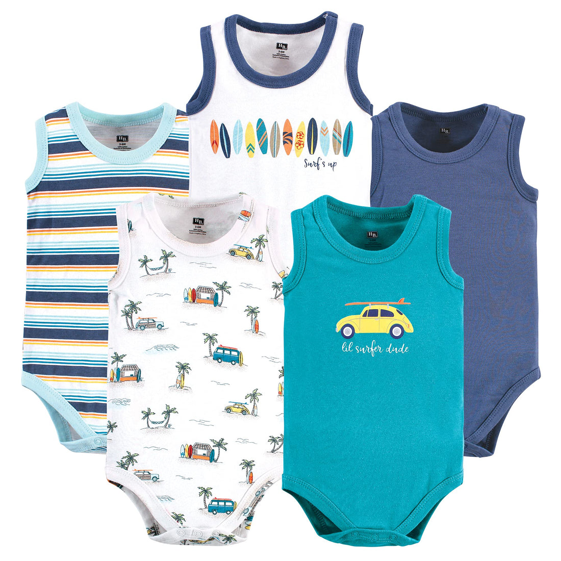 Hudson Baby Unisex Baby Cotton Sleeveless Bodysuits WEBE CLOTHING