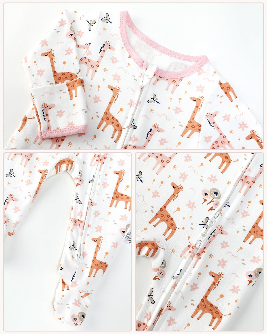 Baby Sleepers 3Pcs 100% Cotton Pajamas for Newborn 0-3 3-6 6-9 Months Boys Girls Clothes Sleep 'N Play Footed PJs