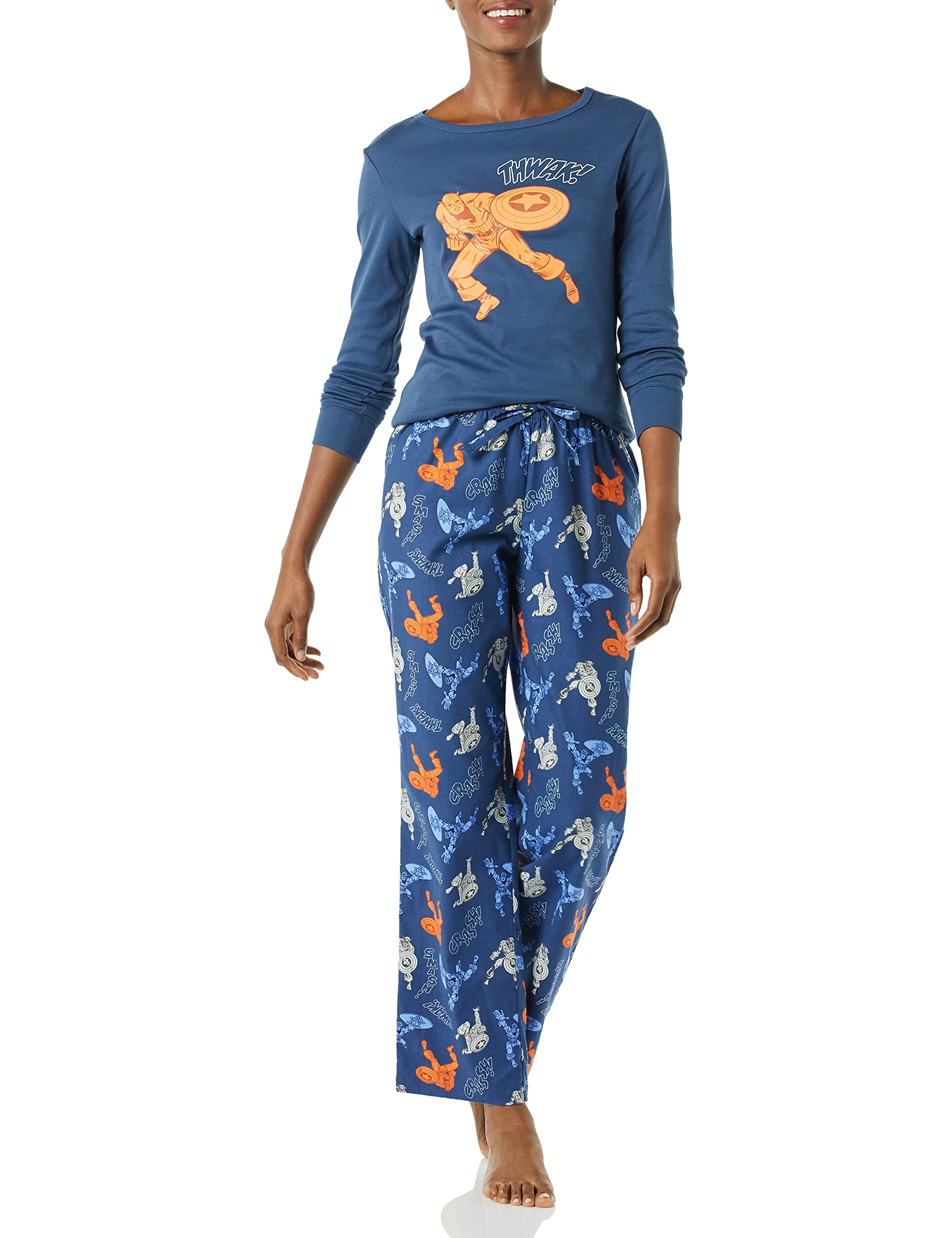 Amazon Essentials Disney | Marvel | Star Wars Women's Flannel Pajama Sleep Sets WEBE CLOTHING