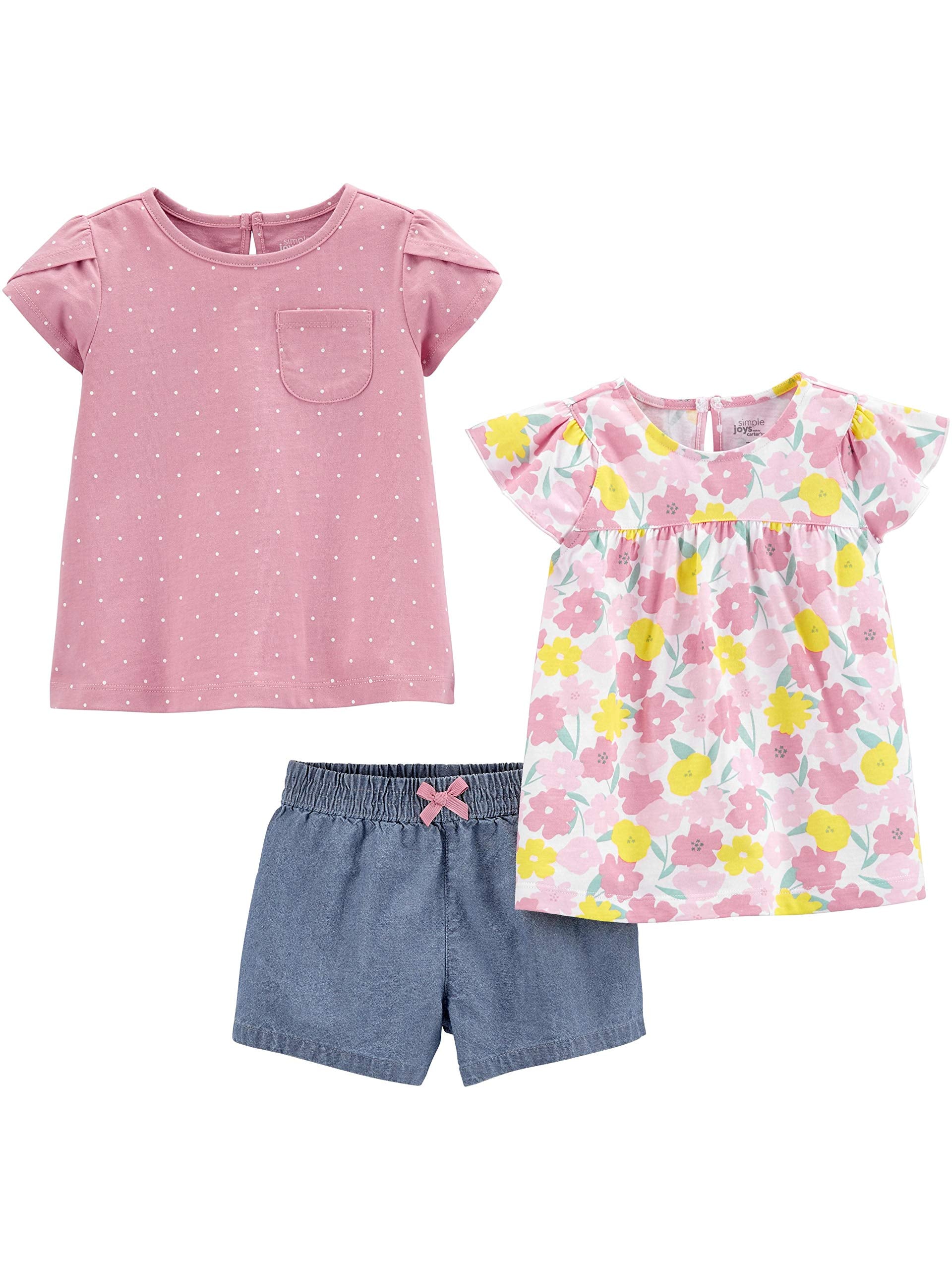 Simple Joys by Carter's Baby Girls' 3-piece Playwear Set WEBE CLOTHING
