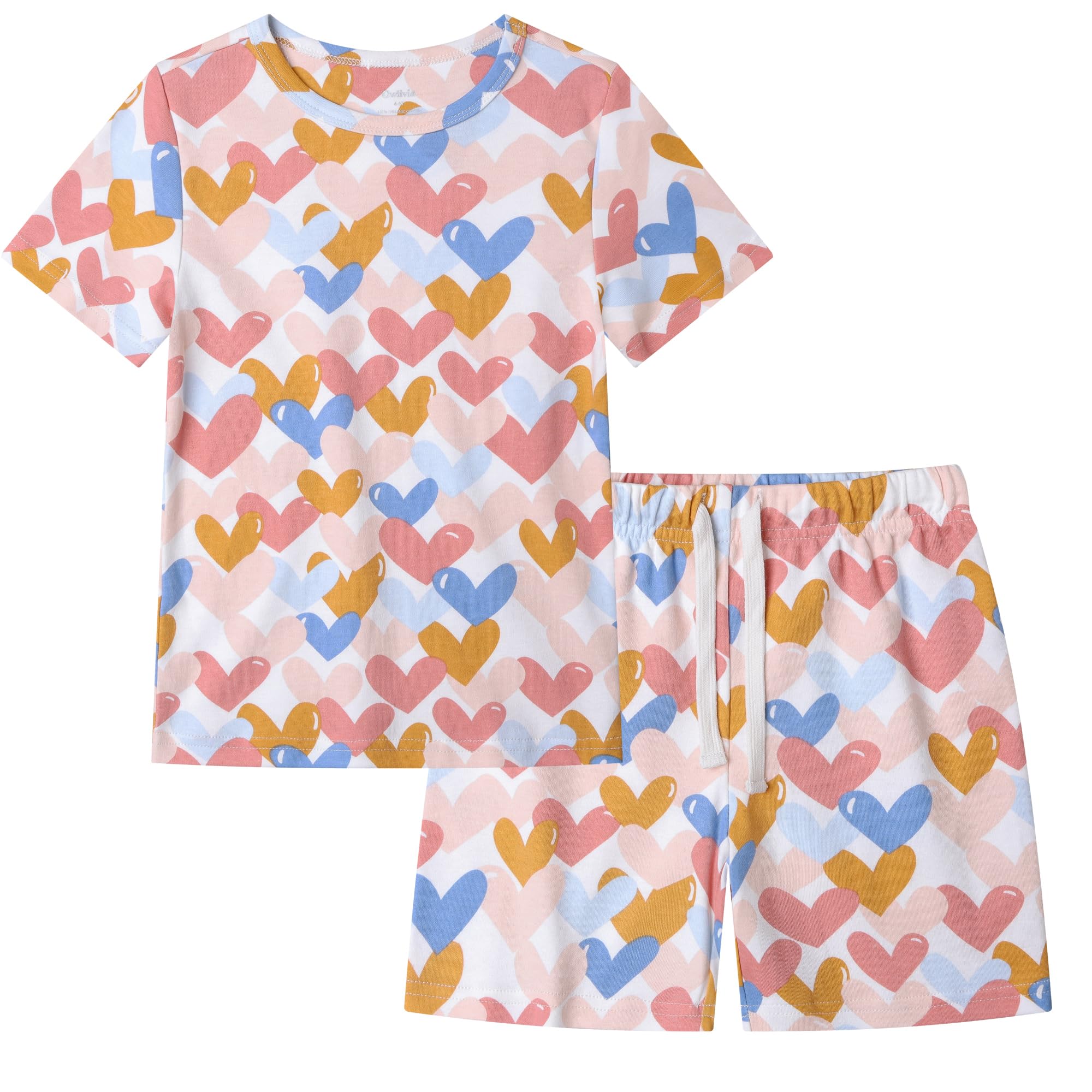 Owlivia 100% Organic Cotton Baby Short Sleeve Pajama Sets, Toddler Boy Girl 2-Piece Sleepwear