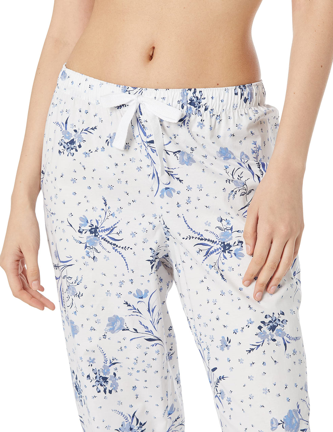 Amazon Essentials Women's Cotton Pajama Pants, Breathable Poplin Sleep Pant with Drawstring Elastic Waist