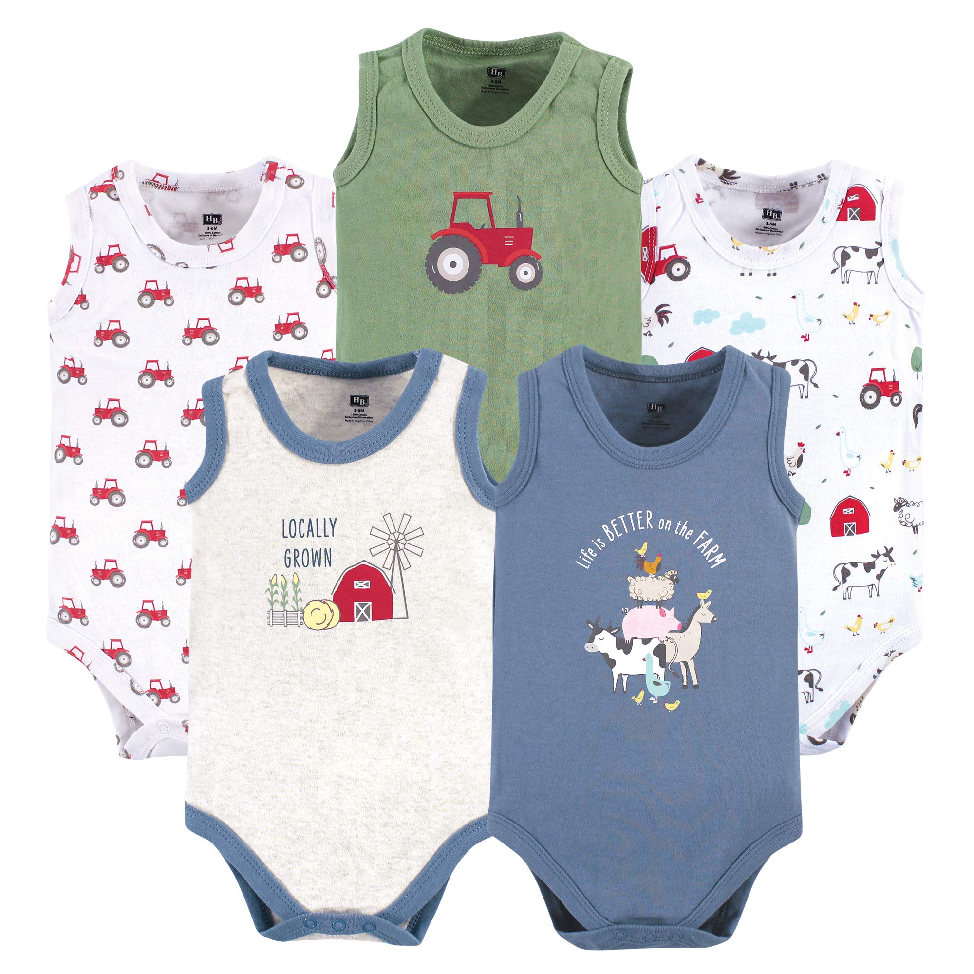 Hudson Baby Unisex Baby Cotton Sleeveless Bodysuits WEBE CLOTHING