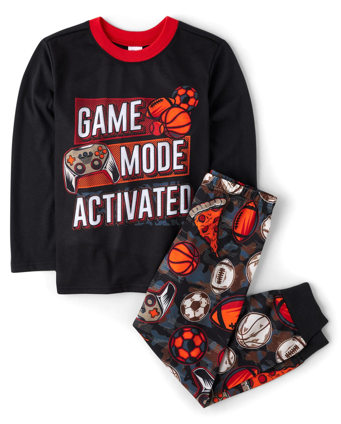 The Children's Place boys Long Sleeve Top and Pants 2 Piece Pajama Set