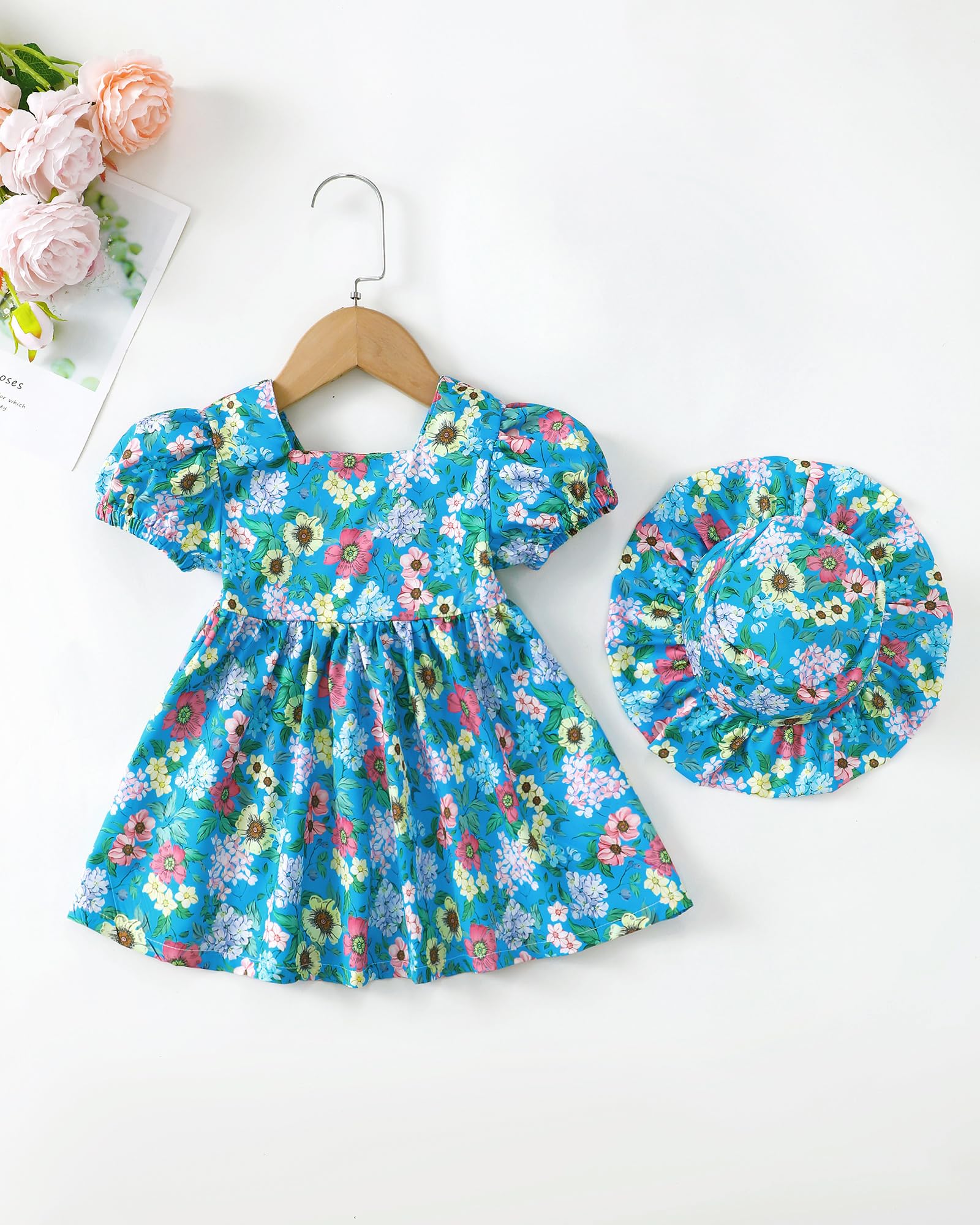 sweetabby Toddler Baby Girl Dresses Summer Clothes Boho Short Sleeve Dress Ruffle Infant Sundress Cute Girls Outfit WEBE CLOTHING