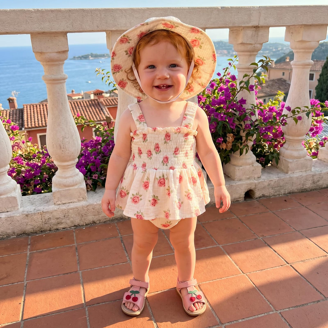 Mubineo Baby Girl Clothes Summer Dress Cotton Linen Romper Sleeveless Smocked Rompers Sun Dress Hat Skirt Boho Outfits WEBE CLOTHING