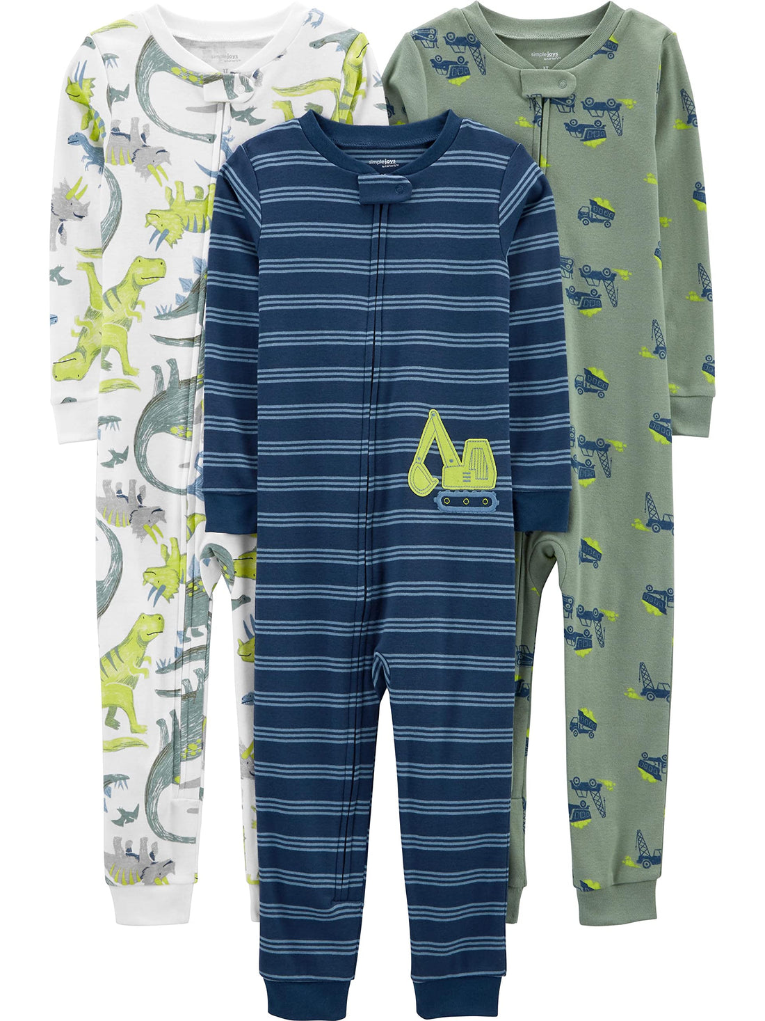 Simple Joys by Carter's Babys' 3 pack Snug Fit Footless Cotton Pajamas