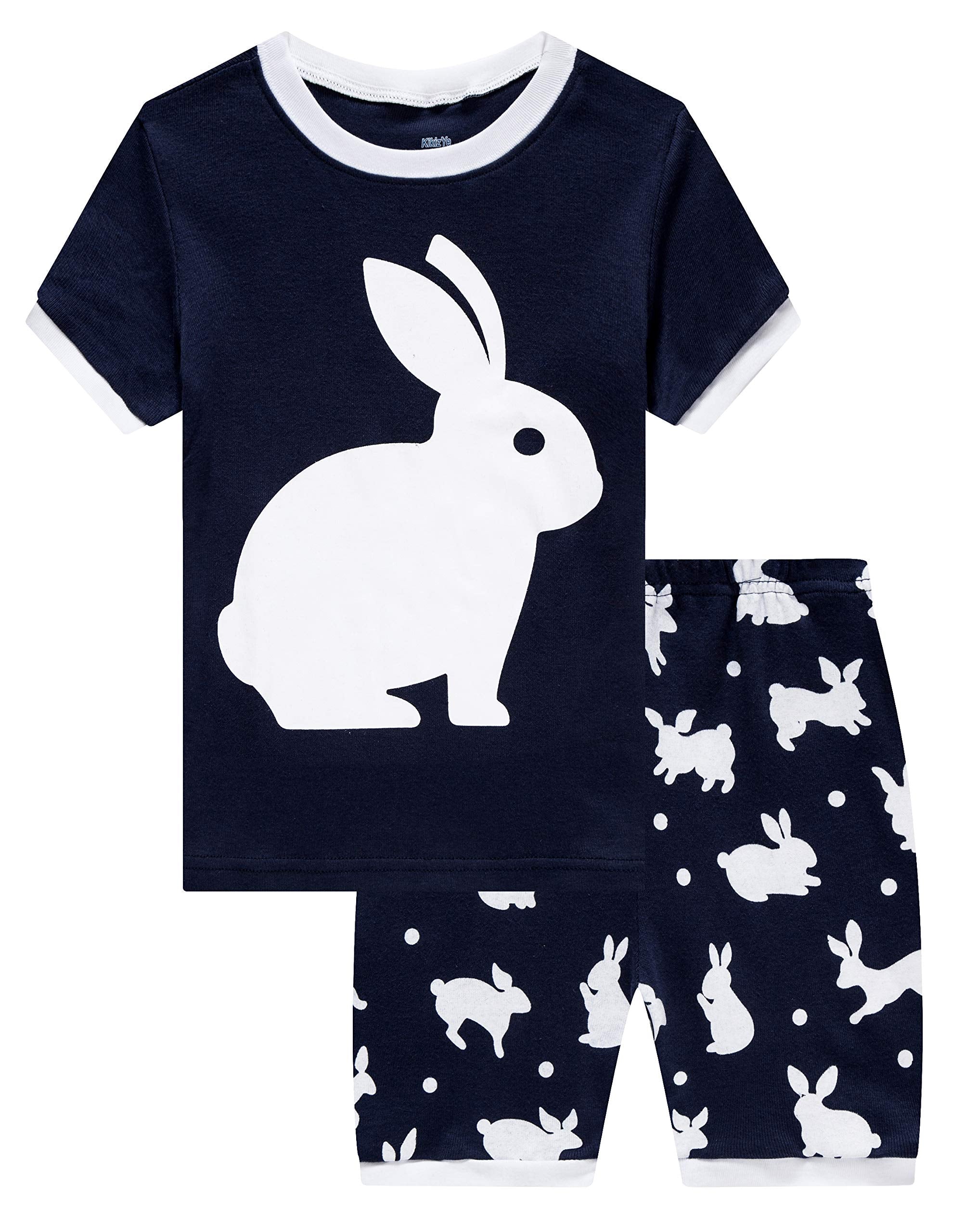 KikizYe Boys Short Sleeve Pajamas Kids Summer Pjs Children Pajamas