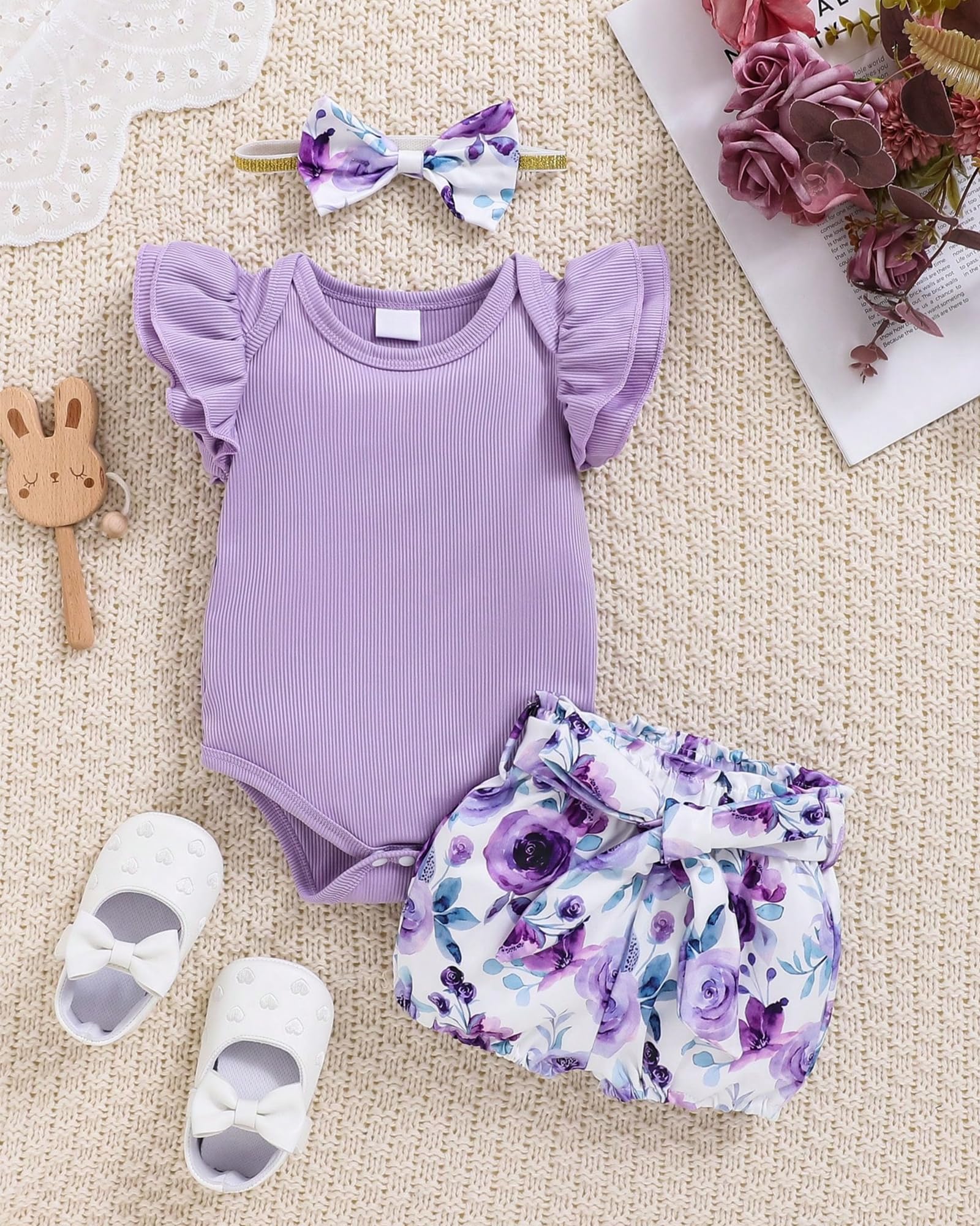 Newborn Infant Clothes Baby Girl Dress Summer Toddler Outfit Cute Girl Romper Skirt Set+Headband WEBE CLOTHING
